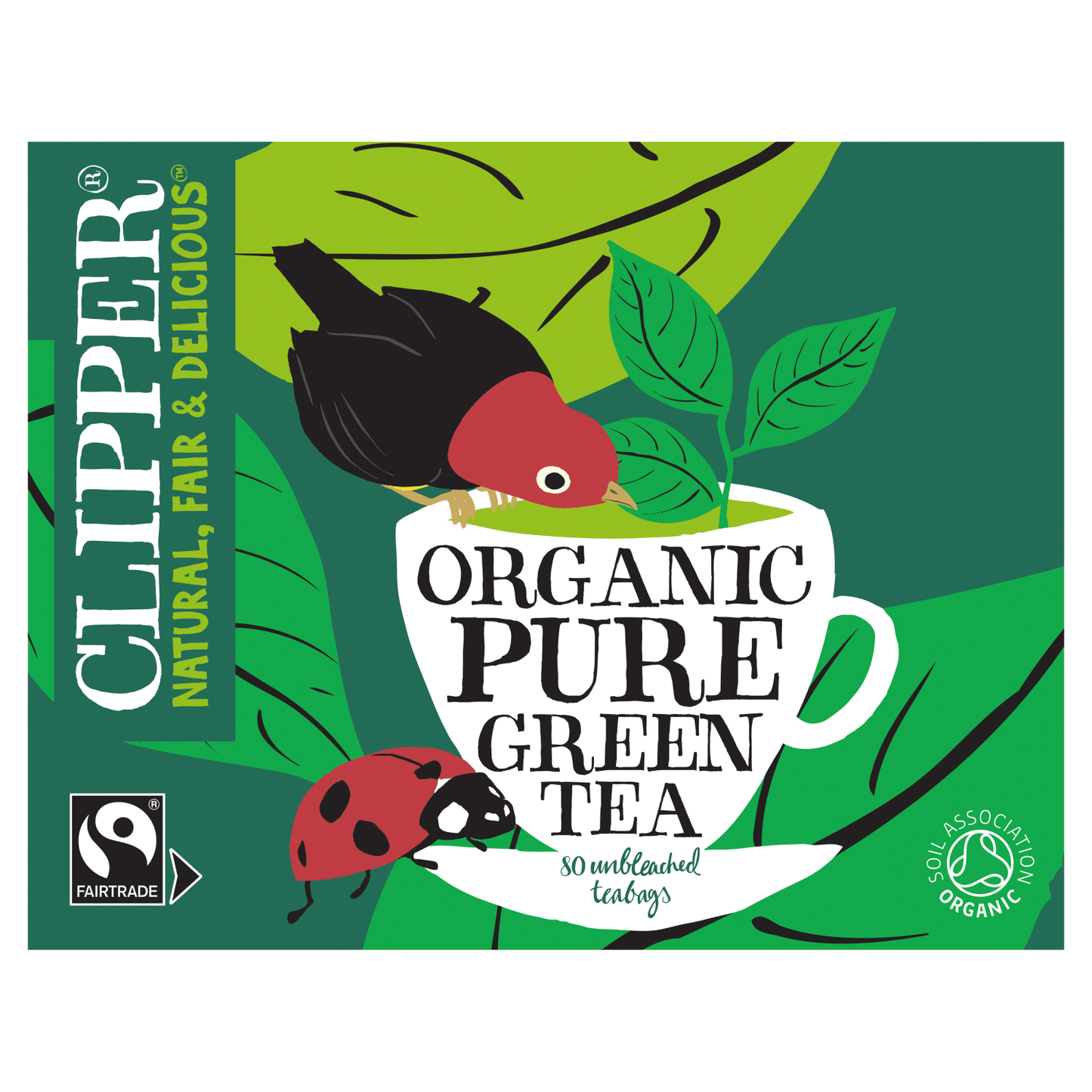 Clipper Organic Pure Green Tea 80 Unbleached Bags 160g - UK Food & Drink - 5021991940989