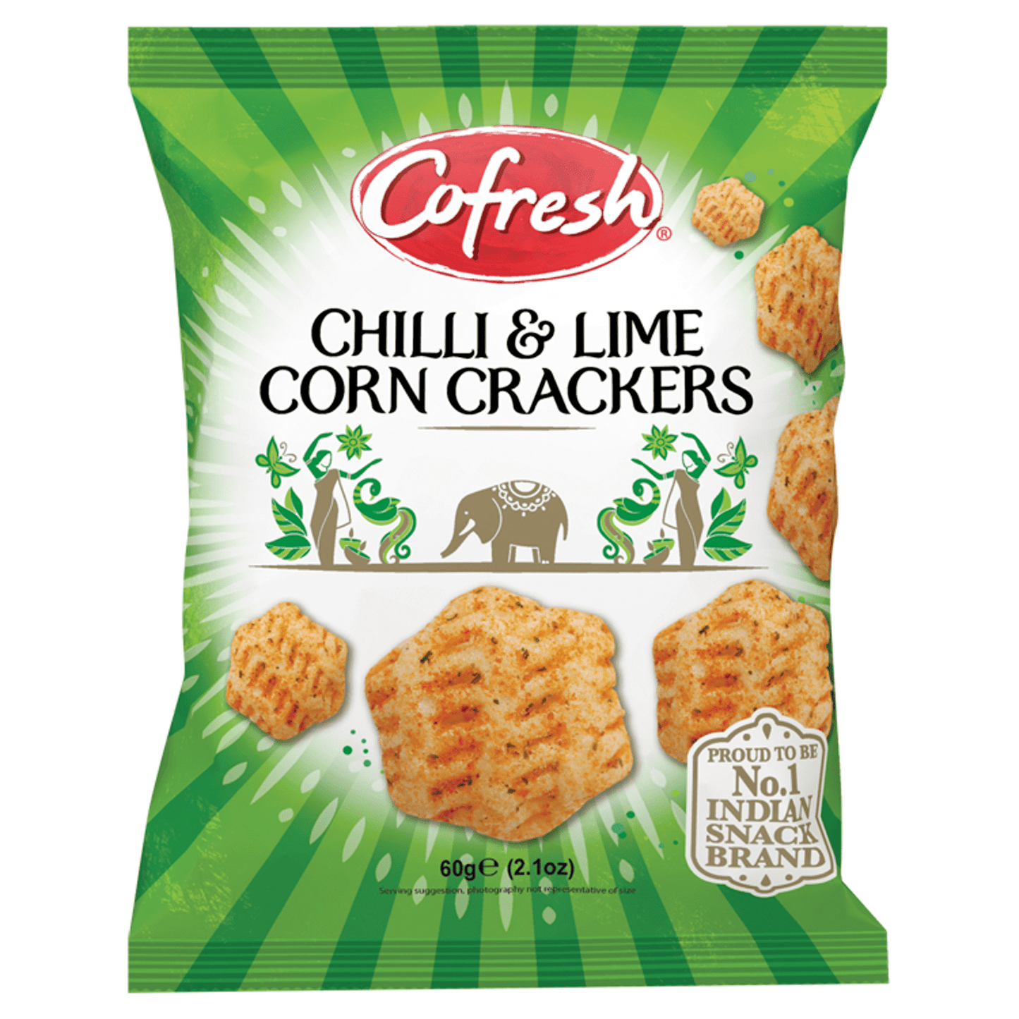 Cofresh Chilli & Lime Corn Crackers 60g - UK Food & Drink - 5026489501871