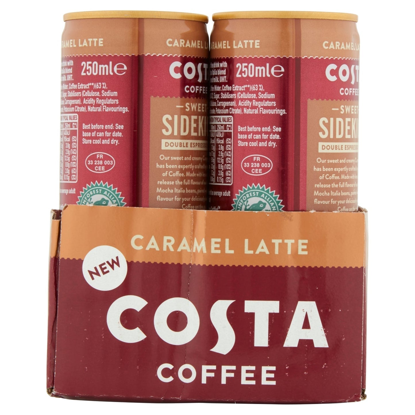 Costa Coffee Caramel Latte Can 250ml - UK Food & Drink - 5449000276018