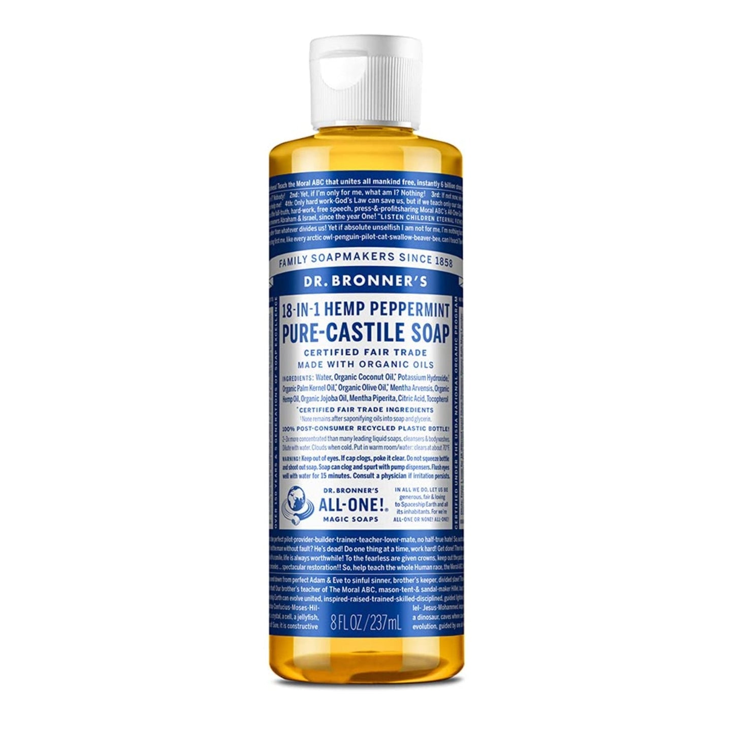 Dr Bronner Peppermint Pure Castile Liquid - UK Food & Drink - 18787765654