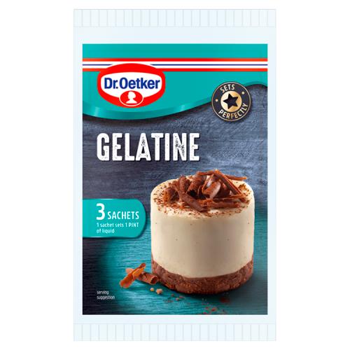 Dr. Oetker Gelatine Sachet 3 x 12g - UK Food & Drink - 5000254019280