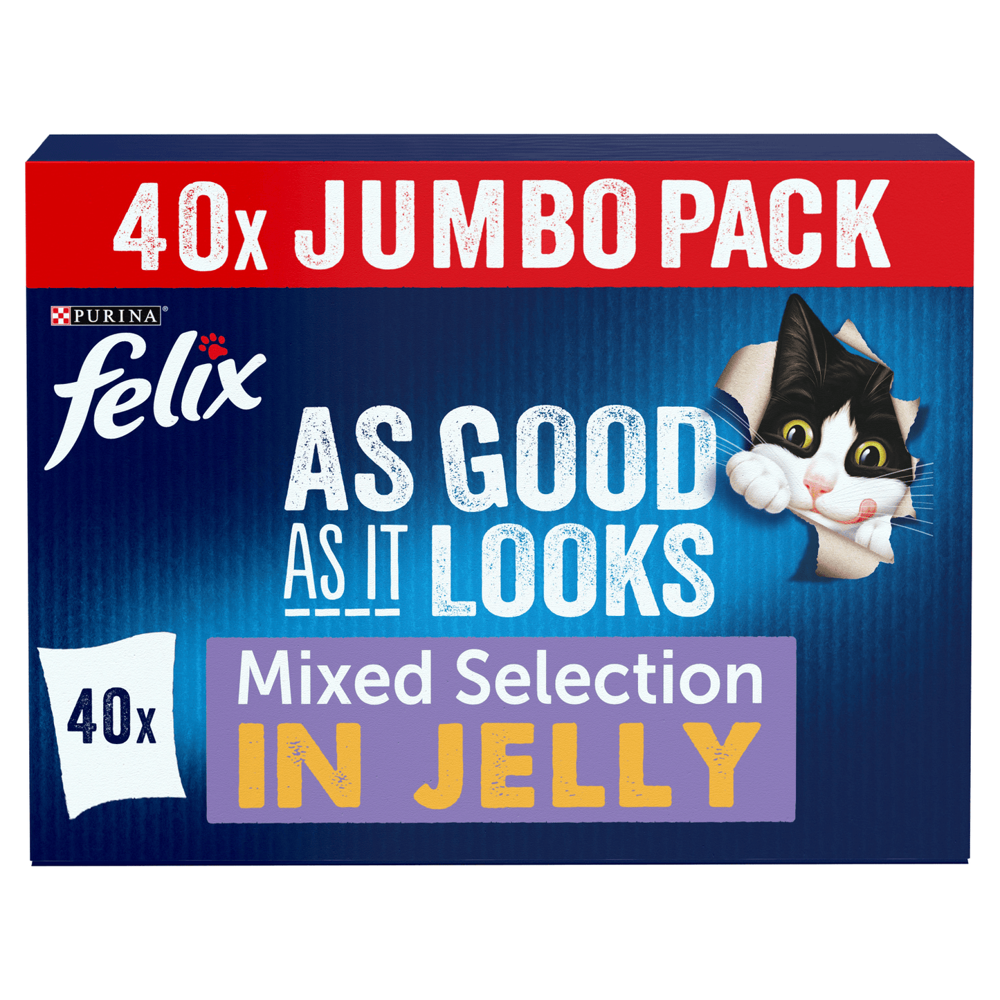 Felix As Good As It Looks Adult Cat Food Mixed Selection in Jelly 40 x 100g - UK Food & Drink - 7613036016223