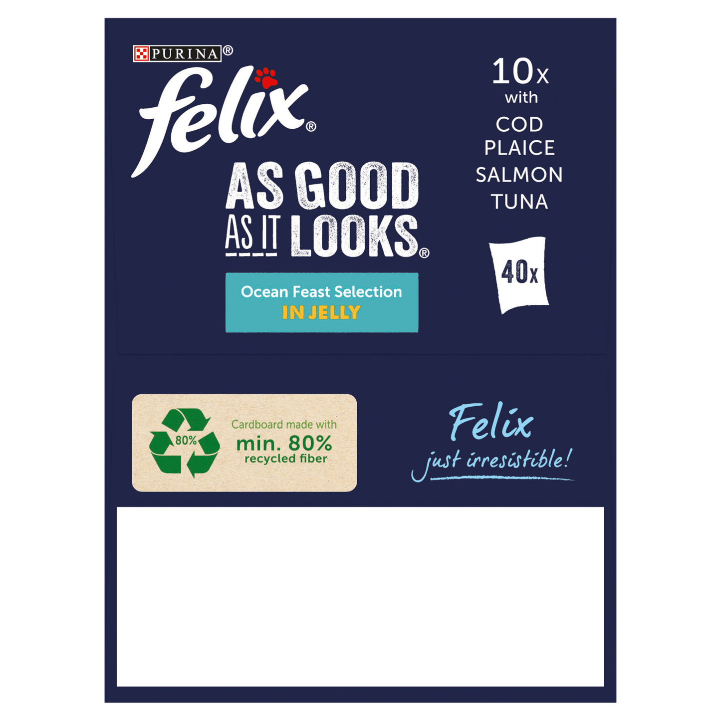 Felix As Good As It Looks Adult Cat Food Ocean Feasts in Jelly 40 x 100g - UK Food & Drink - 7613036016841