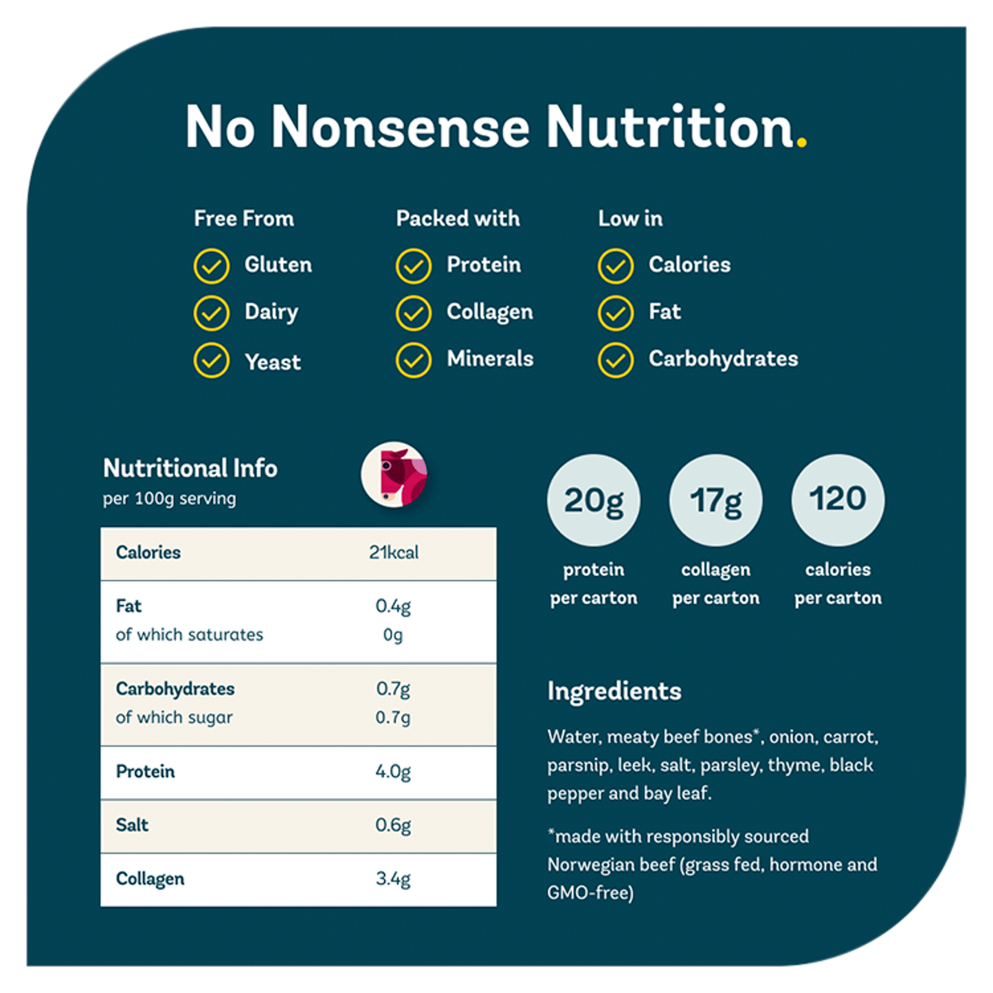 Freja Beef Bone Broth 500ml - UK Food & Drink - 5070000140117