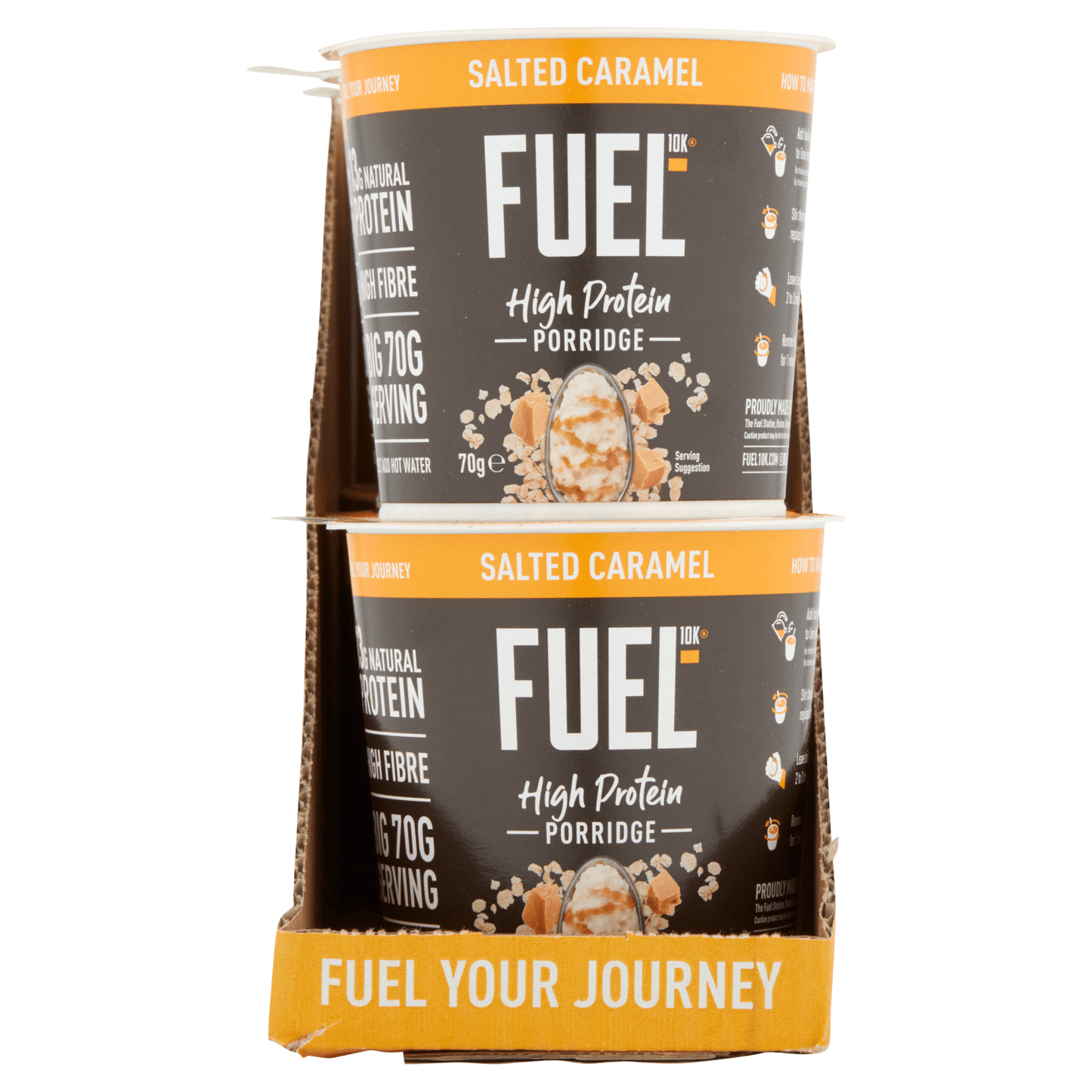 FUEL10K High Protein Salted Caramel Porridge Pot 70g - UK Food & Drink - 5060201624042