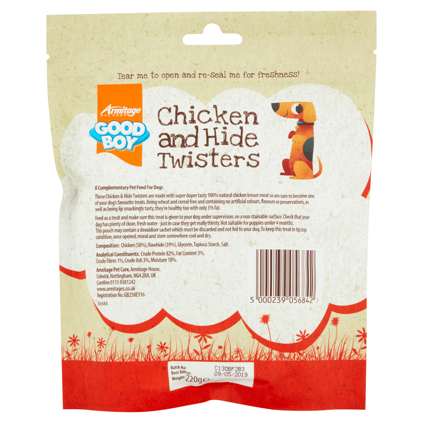 Good Boy Chicken and Hide Twisters 220g - UK Food & Drink - 5000239056842