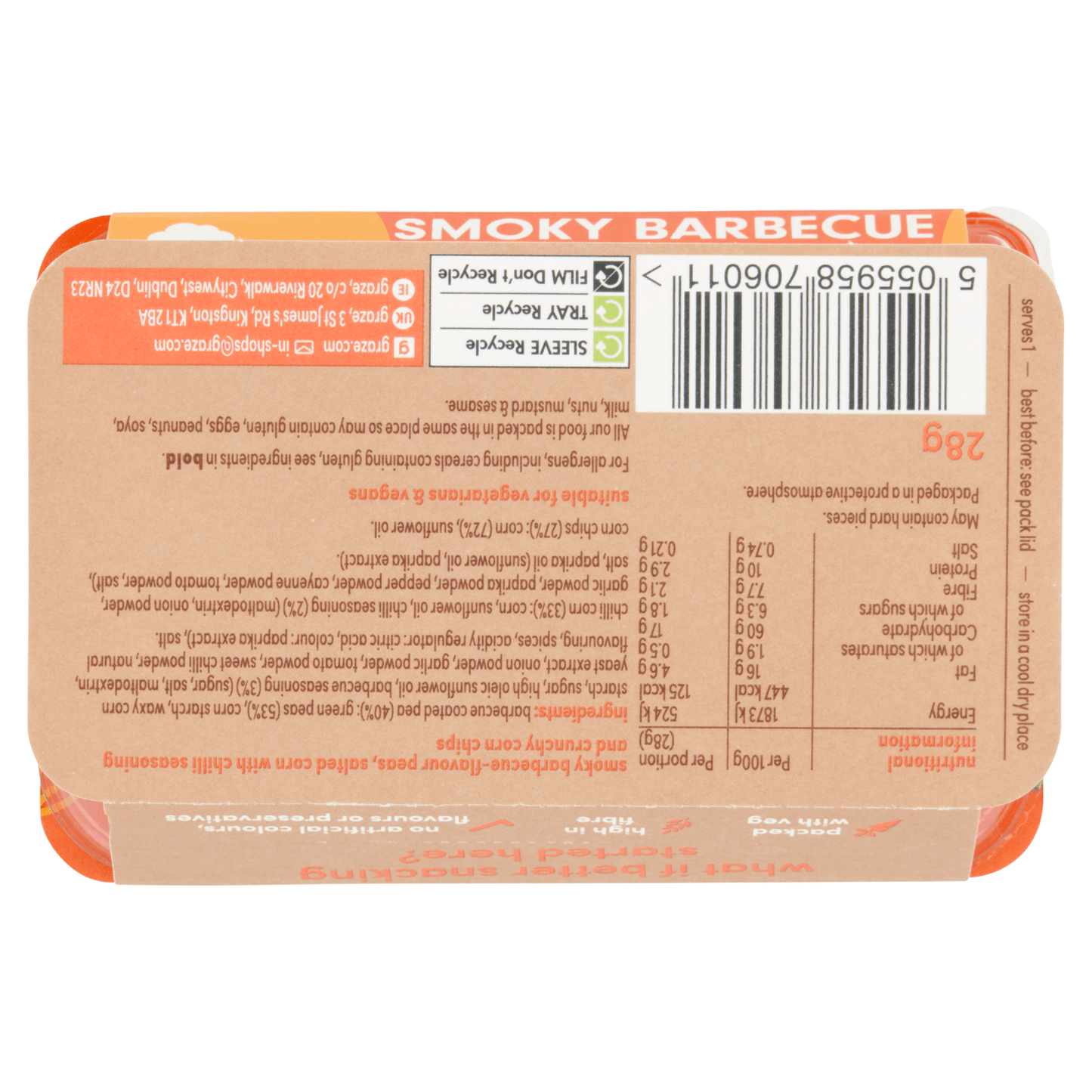 Graze Smoky Barbecue Crunch 28g - UK Food & Drink - 5055958706011