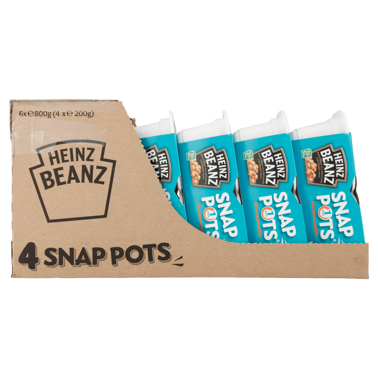 Heinz Beanz Snap Pots 4 x 200g (800g) - UK Food & Drink - 5000157066312