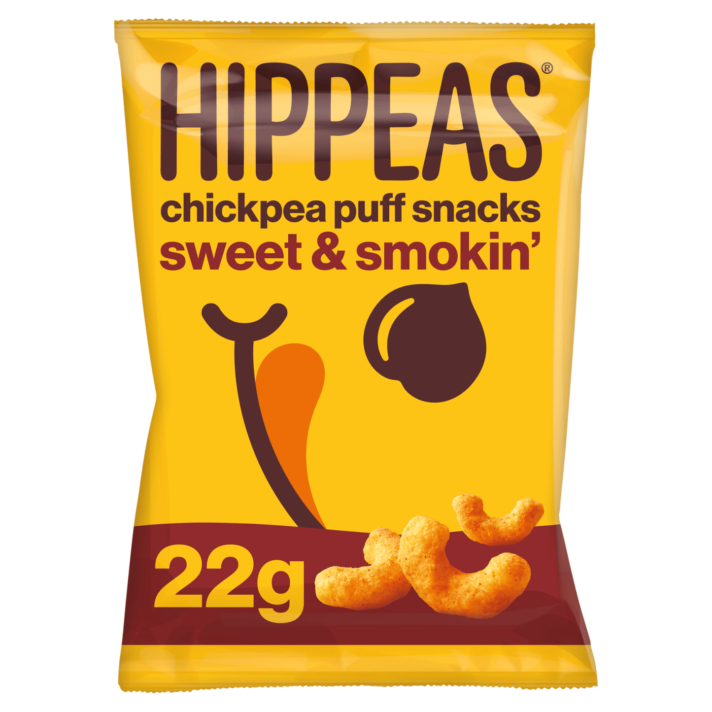 Hippeas Chickpea Puff Snacks Sweet & Smokin' 22g - UK Food & Drink - 5060472691781