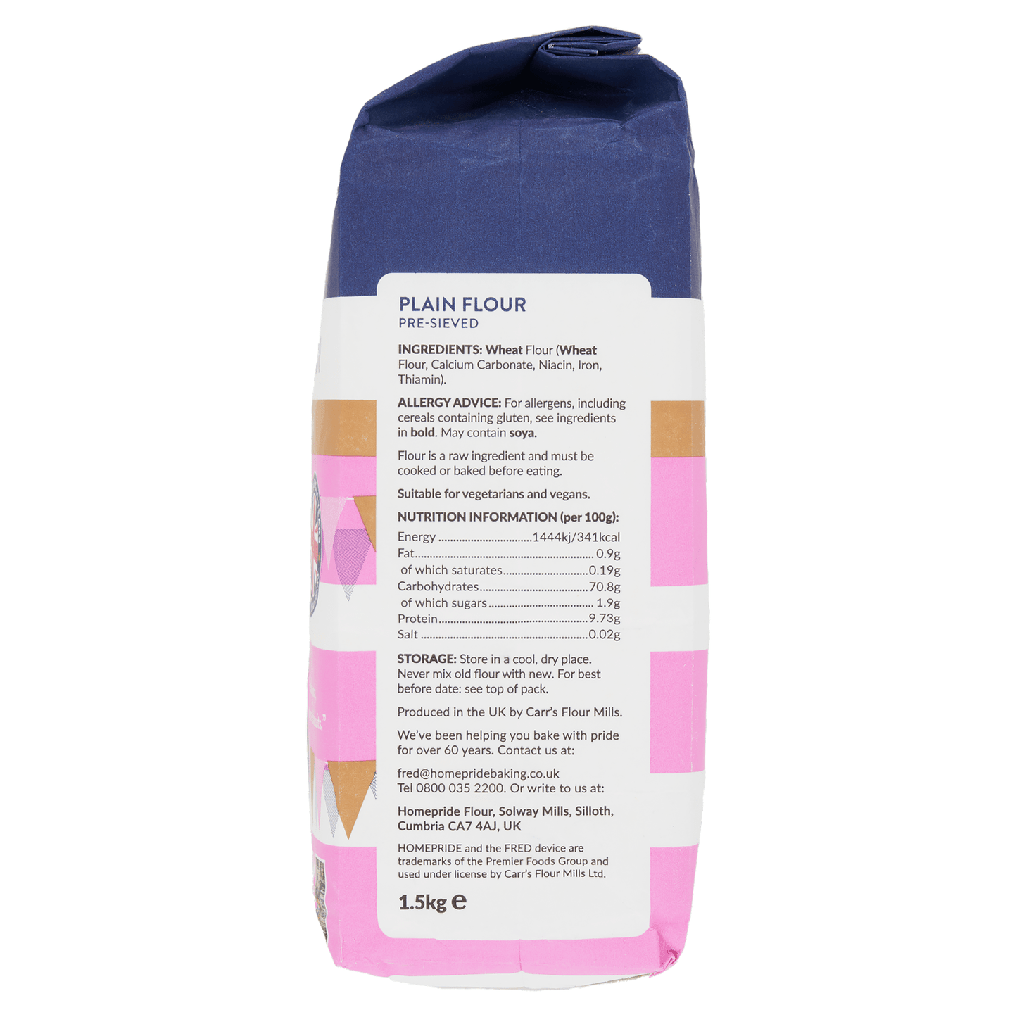 Homepride Pre - Sieved Plain Flour 1.5kg - UK Food & Drink - 5012362001651