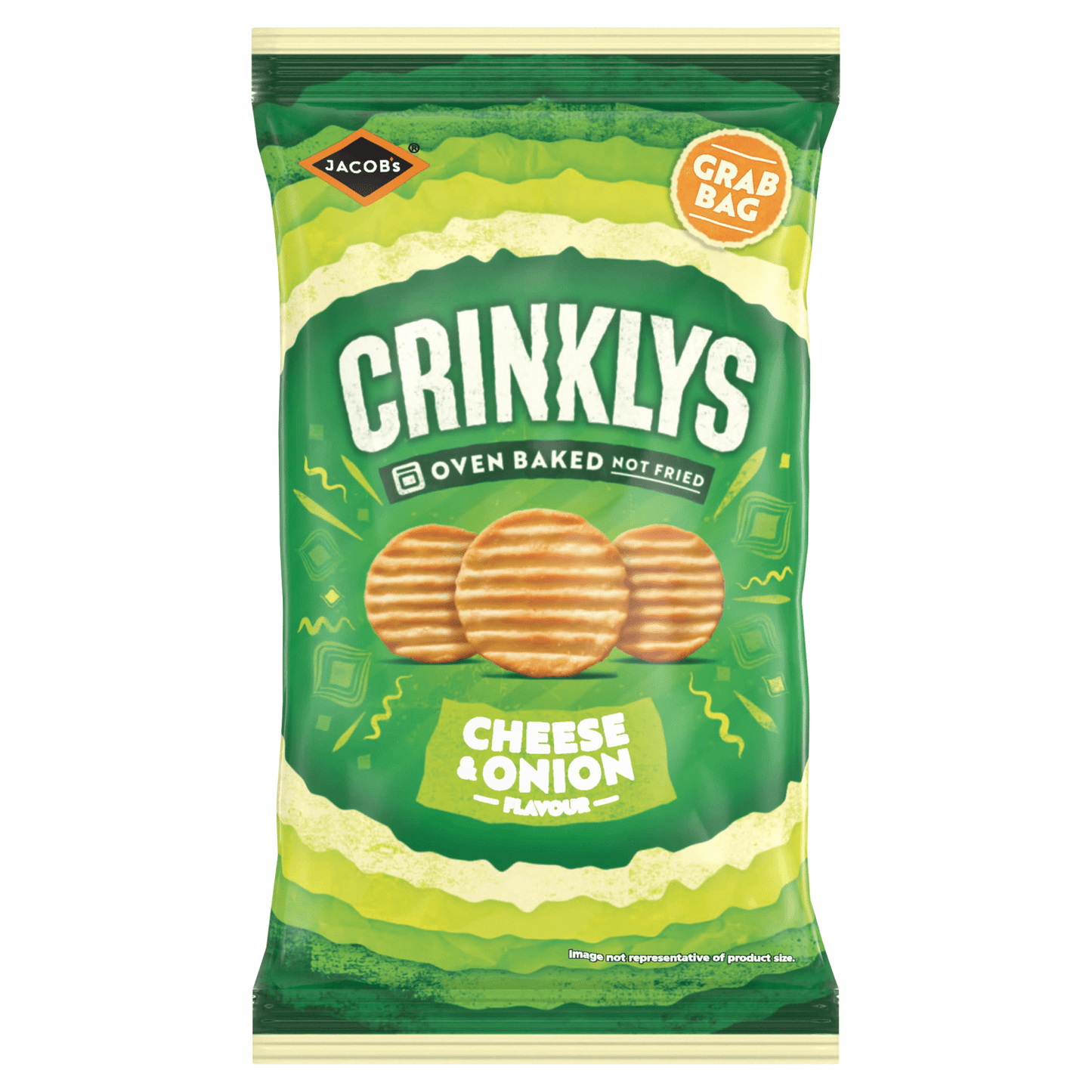 Jacob's Crinklys Cheese & Onion Flavour Grab Bag 45g - UK Food & Drink - 5000168031002