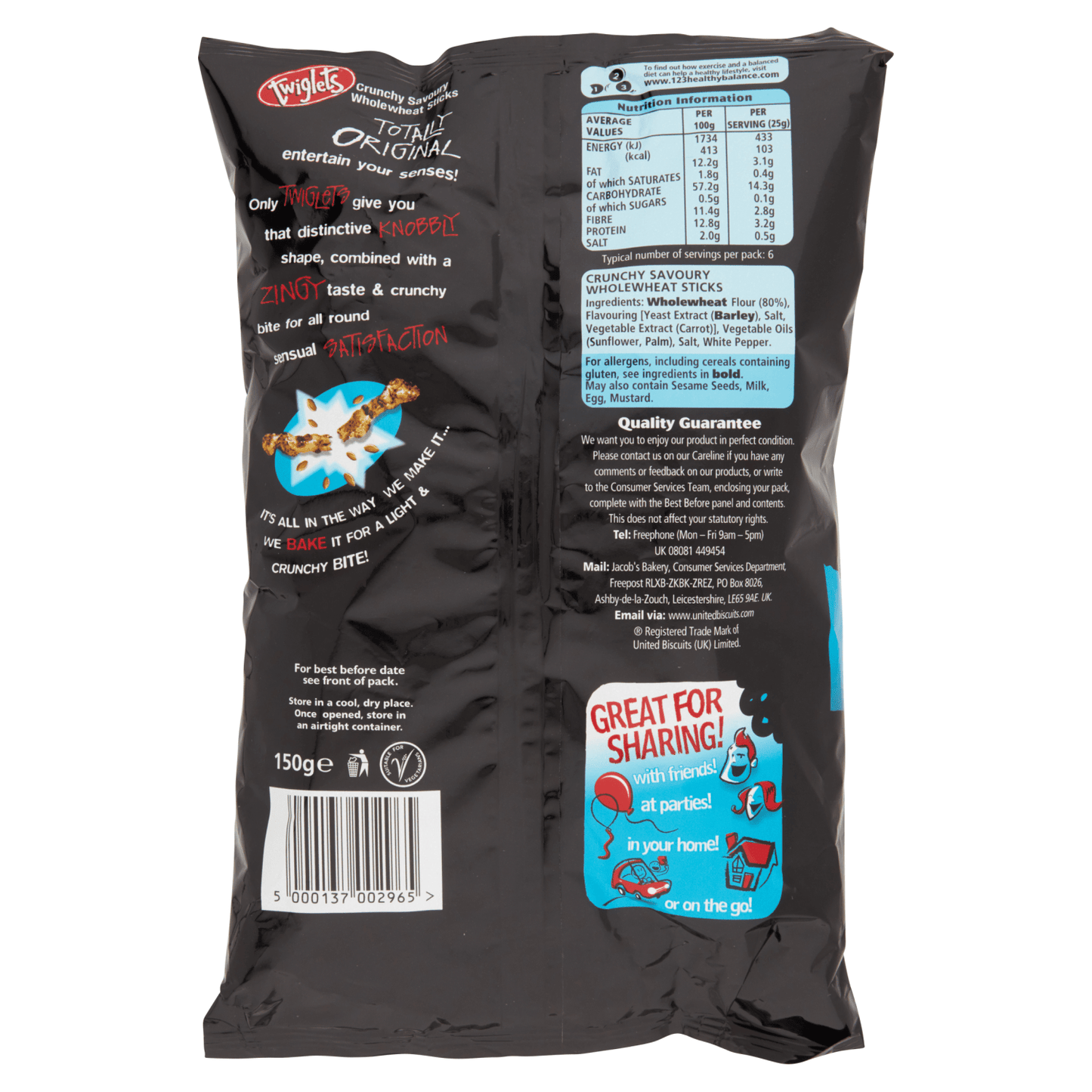 Jacob's Twiglets 150g - UK Food & Drink - 5000137002965