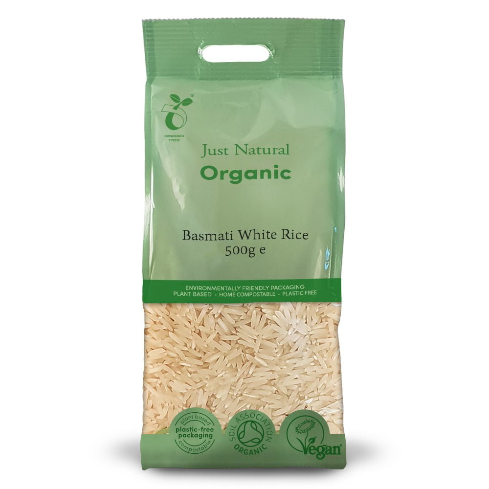 Just Natural Organic Basmati White Rice - UK Food & Drink - 5060338032956