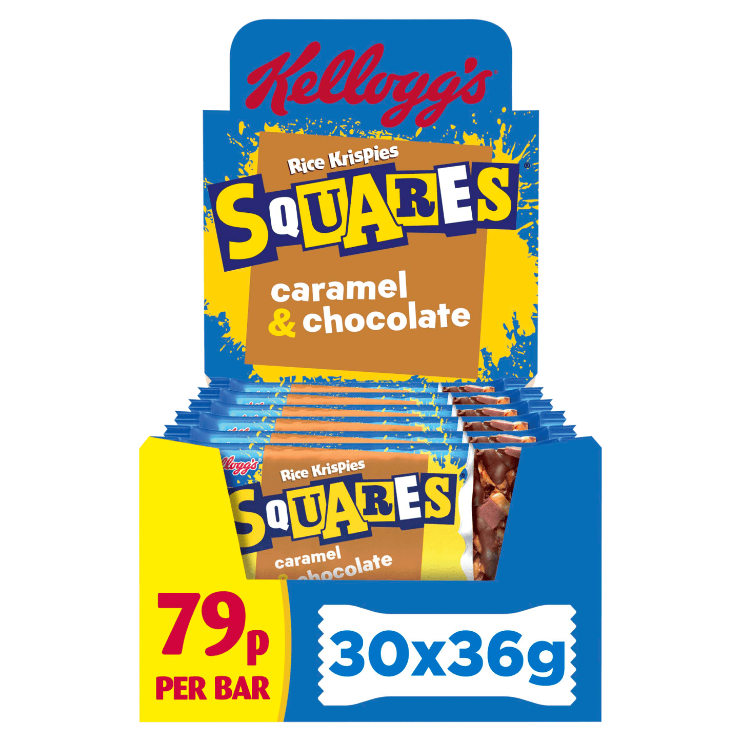 Kellogg's Squares Caramel & Chocolate Rice Krispies 36g - UK Food & Drink - 5059321006289