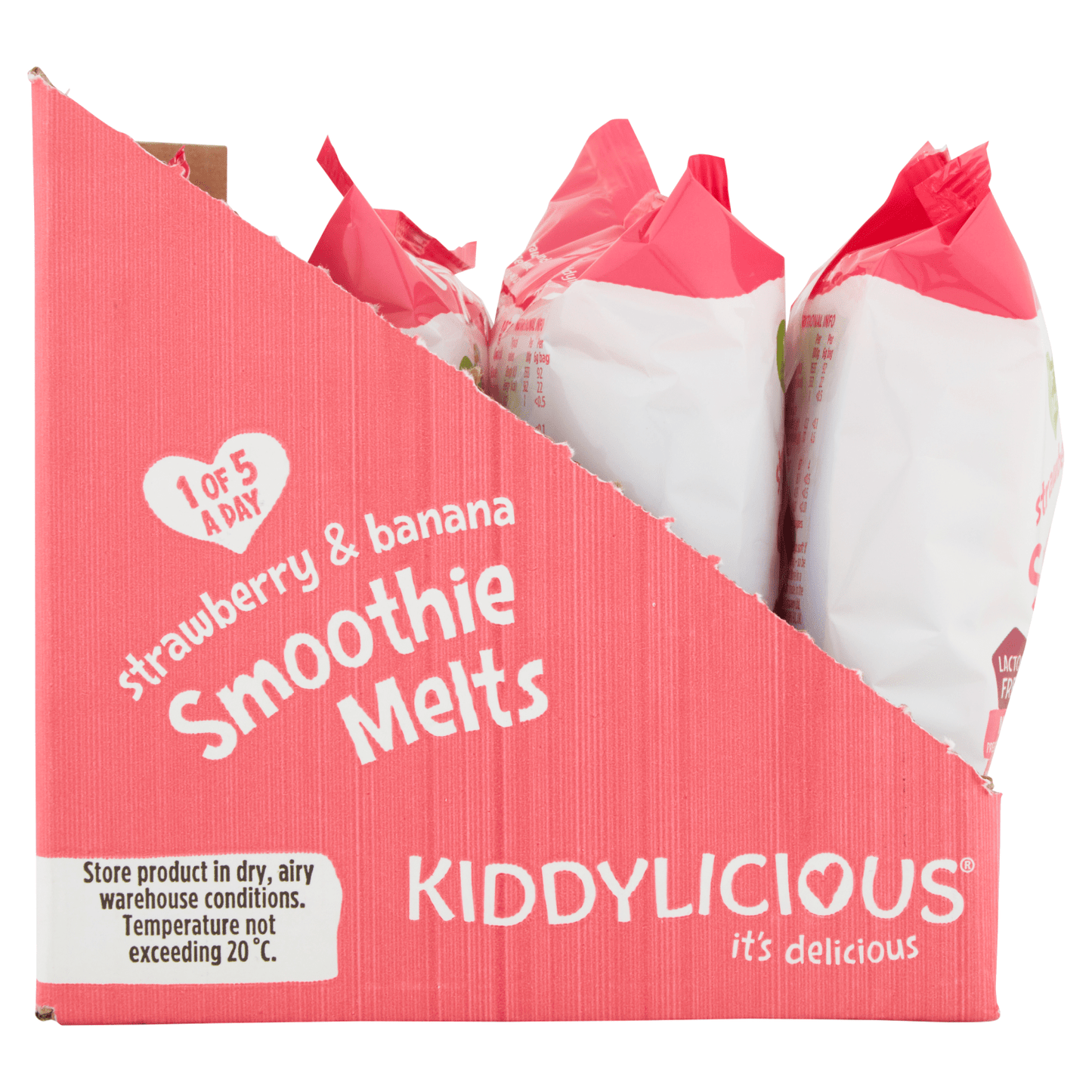 Kiddylicious Strawberry & Banana Smoothie Melts 12+ Months 4 x 6g (24g) - UK Food & Drink - 5060040252109