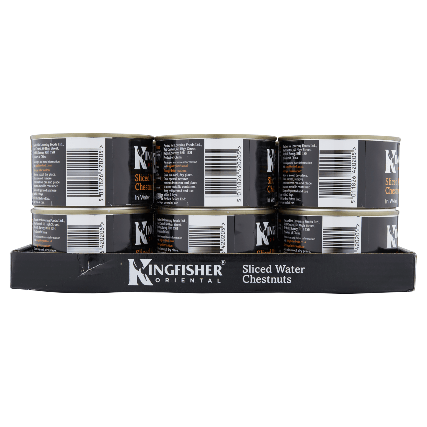 Kingfisher Oriental Sliced Water Chestnuts in Water 225g - UK Food & Drink - 5011826420205