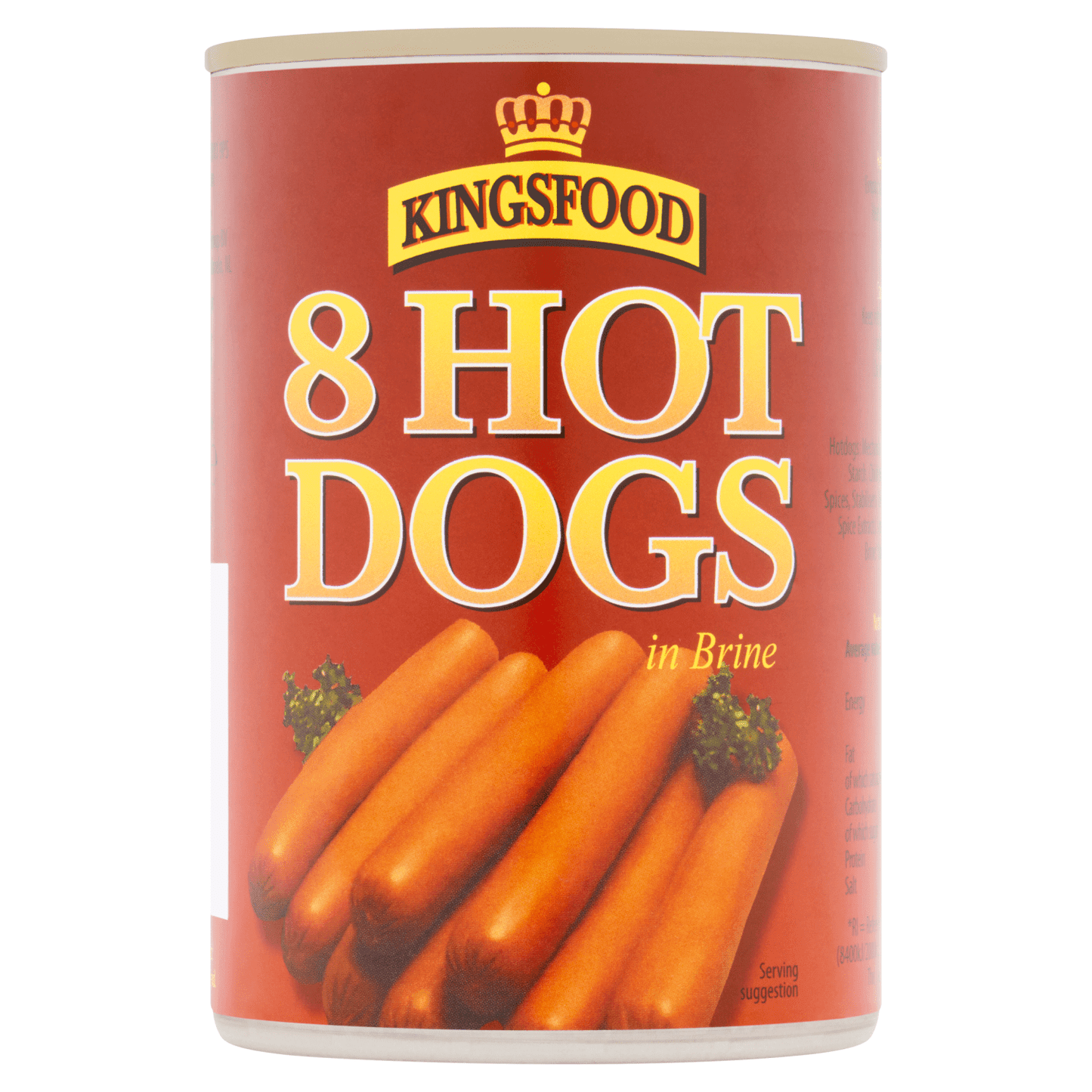 Kingsfood 8 Hot Dogs in Brine 400g - UK Food & Drink - 5010431004152