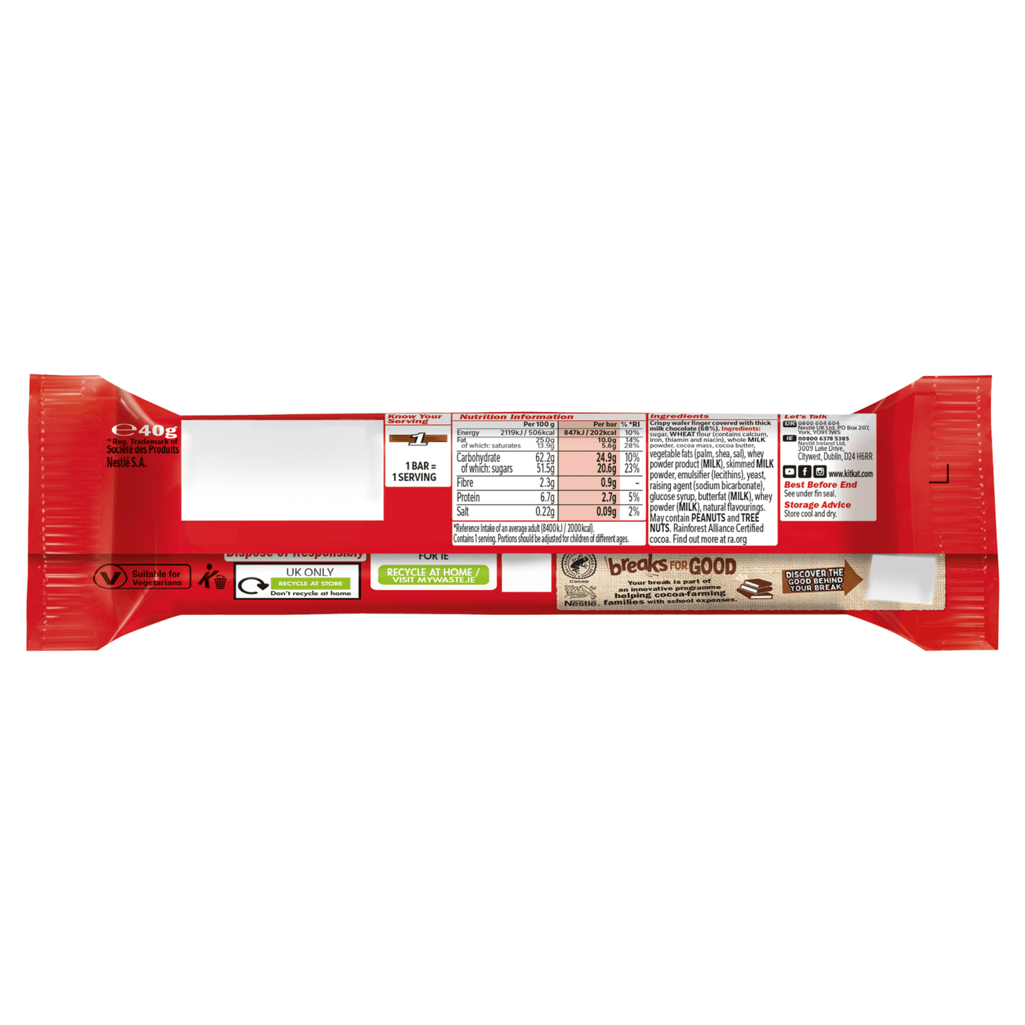 KitKat Chunky 40g - UK Food & Drink - 7613037051230
