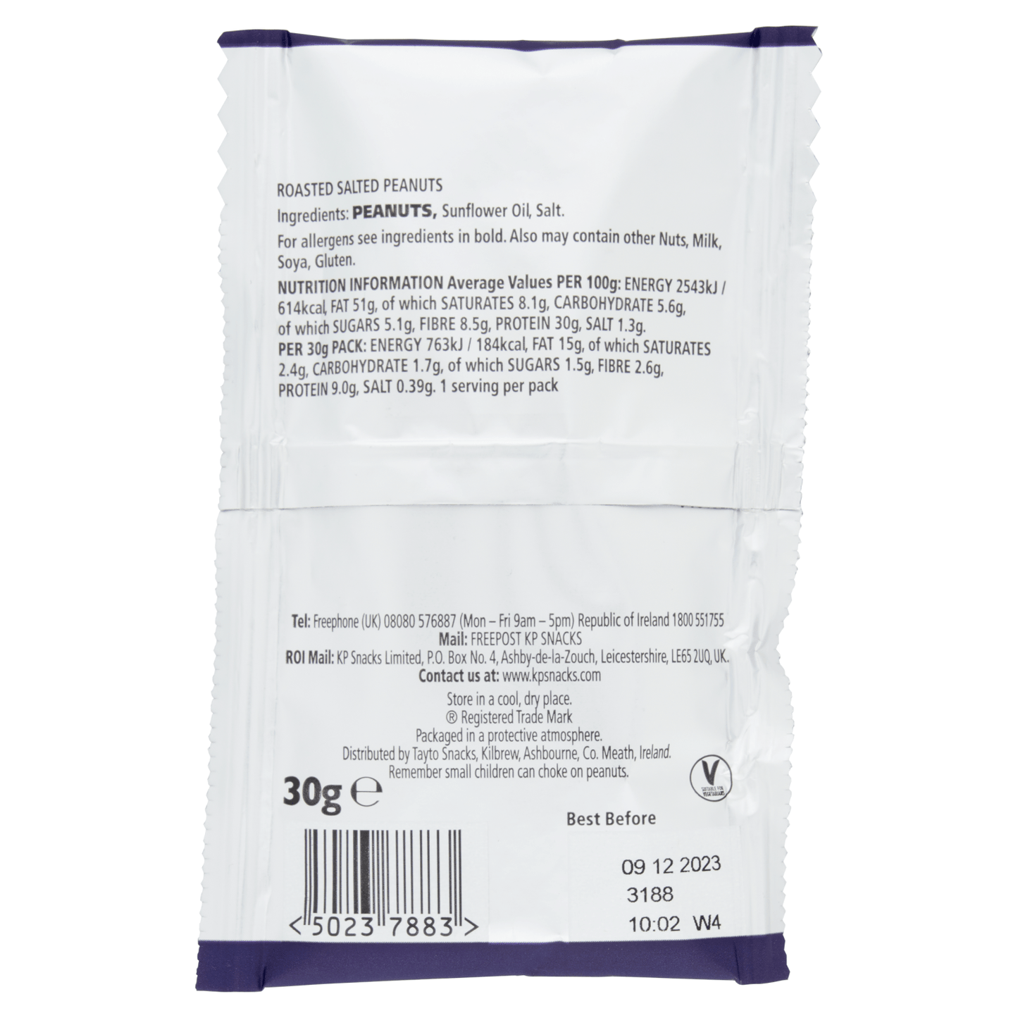 KP Snack Pack Original Salted Peanuts 30g - UK Food & Drink - 50237883