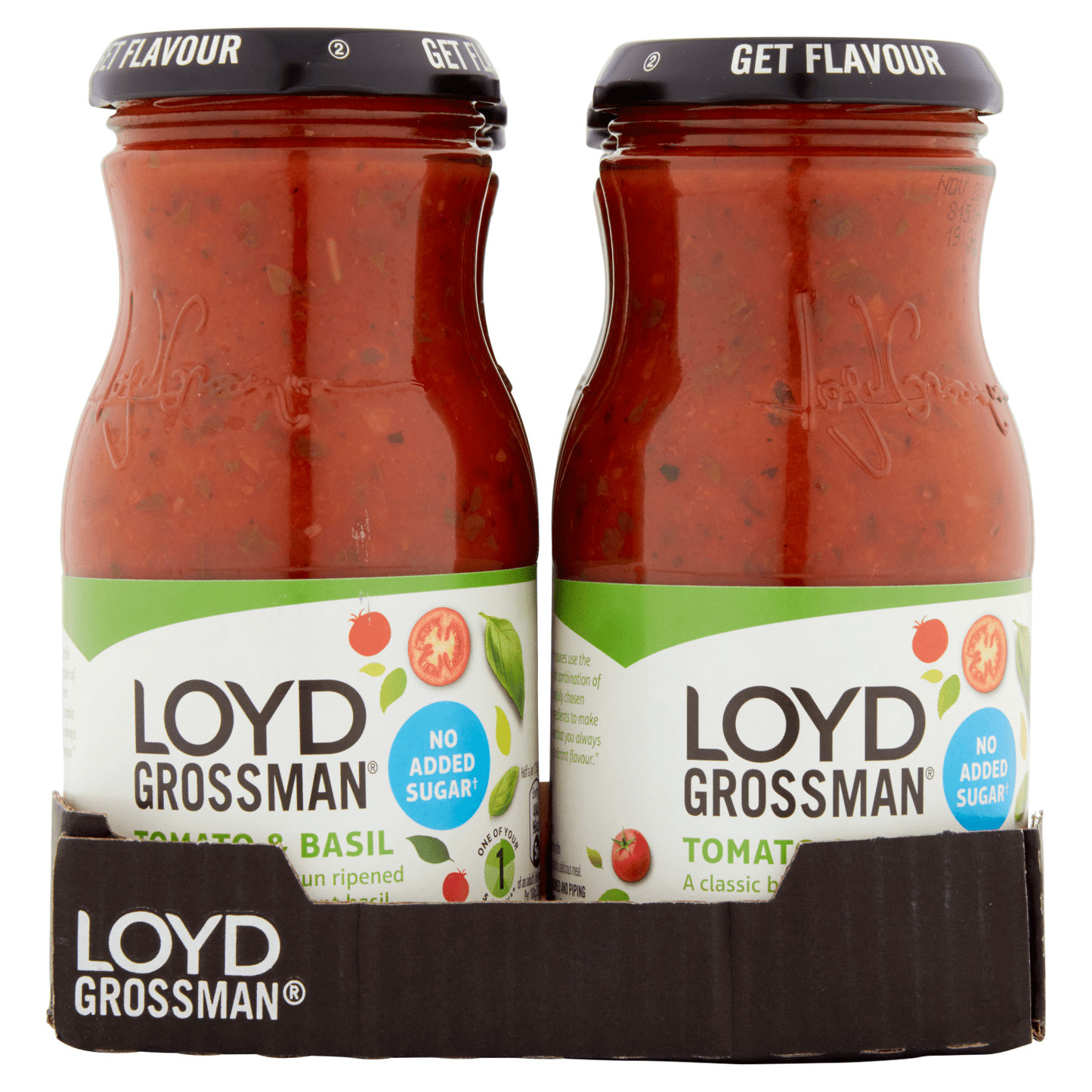 Loyd Grossman Tomato & Basil No Added Sugar 350g - UK Food & Drink - 5000354910678