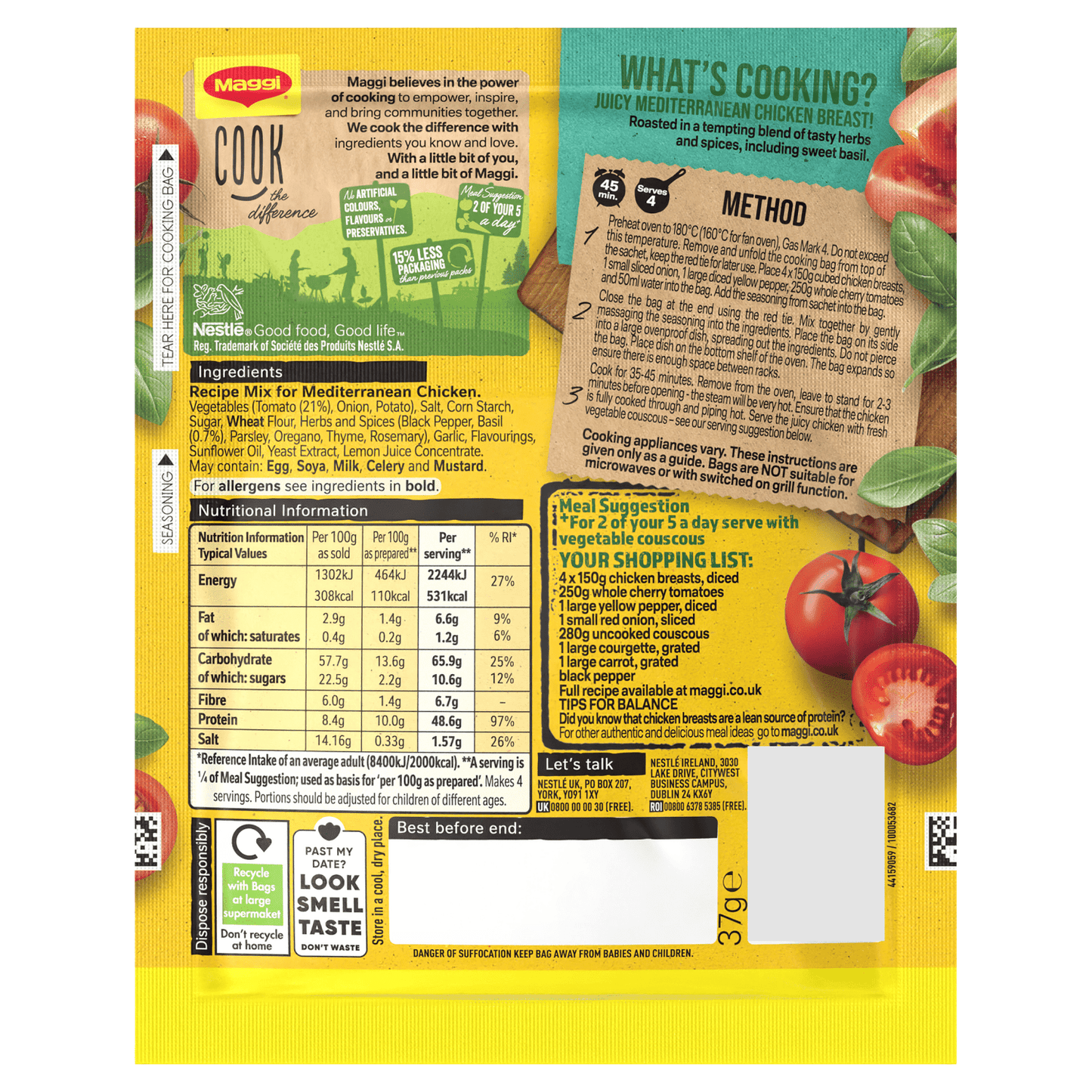 Maggi Mediterranean 37g - UK Food & Drink - 7613036736497