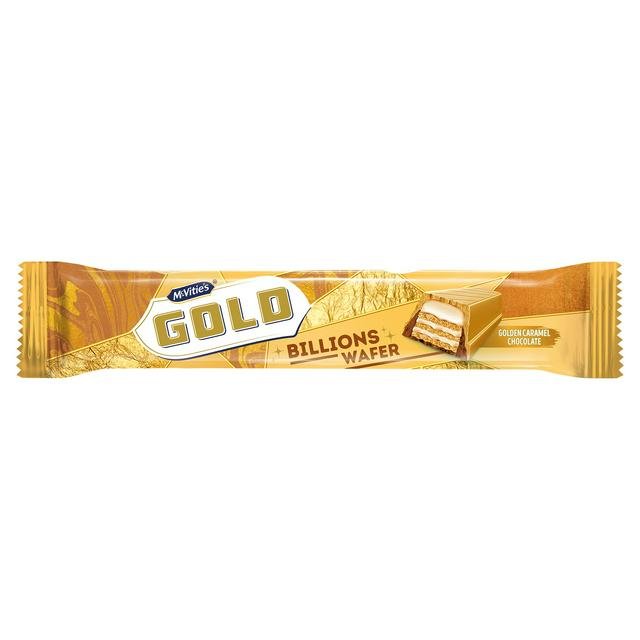 McVitie's Gold Billions Wafer Golden Caramel Chocolate 39g - UK Food & Drink - 5000168001197