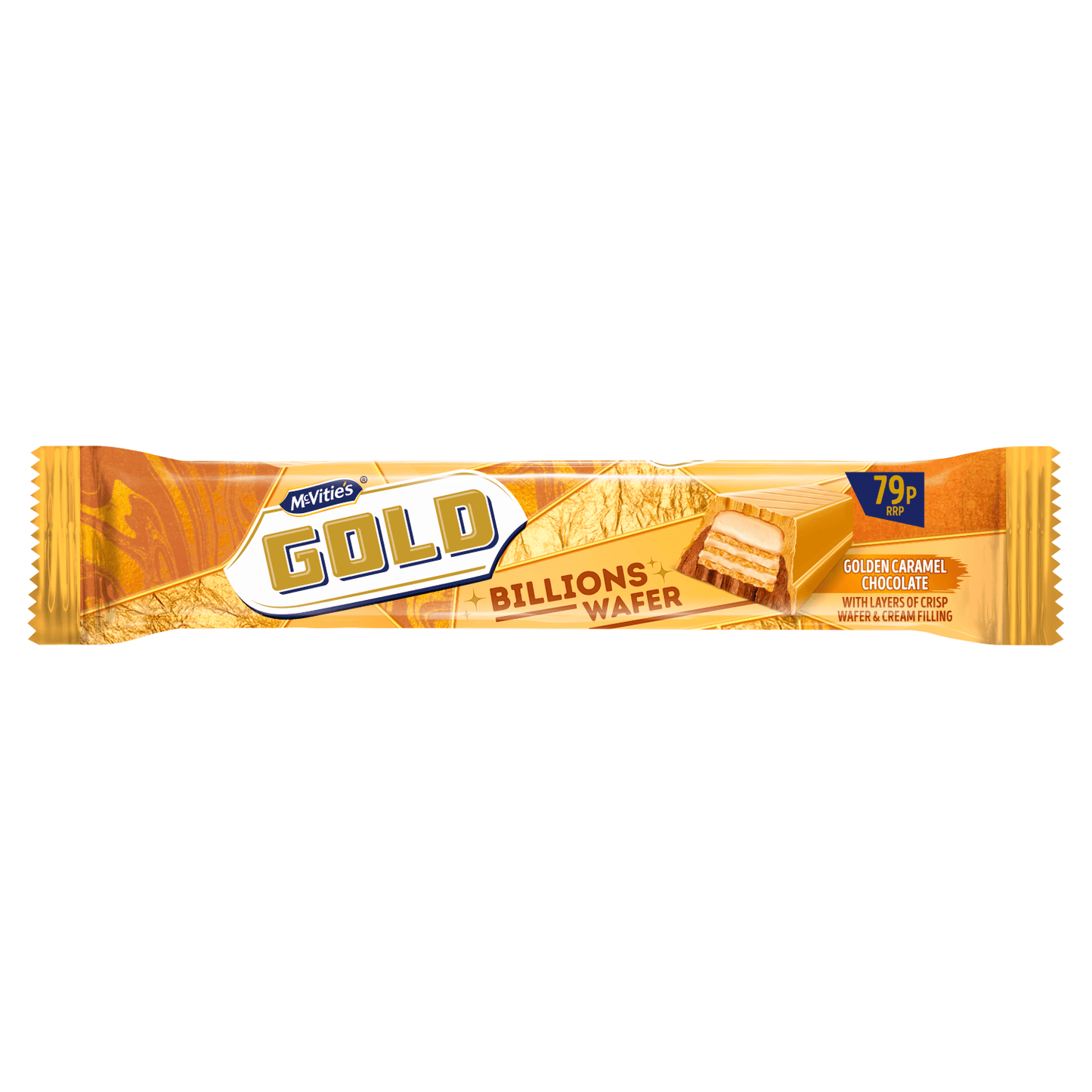 McVitie's Gold Billions Wafer Golden Caramel Chocolate 39g - UK Food & Drink - 5000168005713