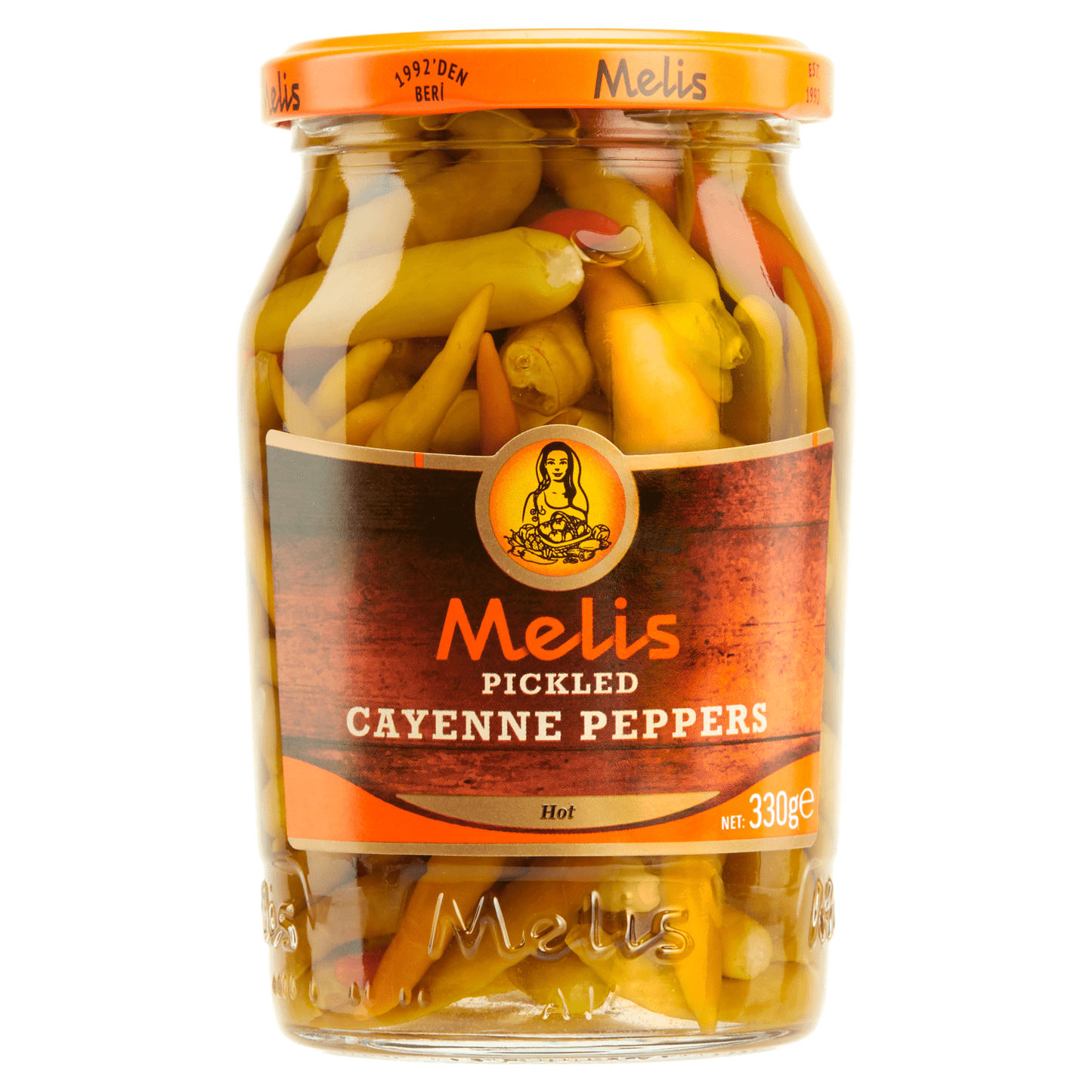 Melis Pickled Hot Cayenne Peppers 330g - UK Food & Drink - 8699073291242