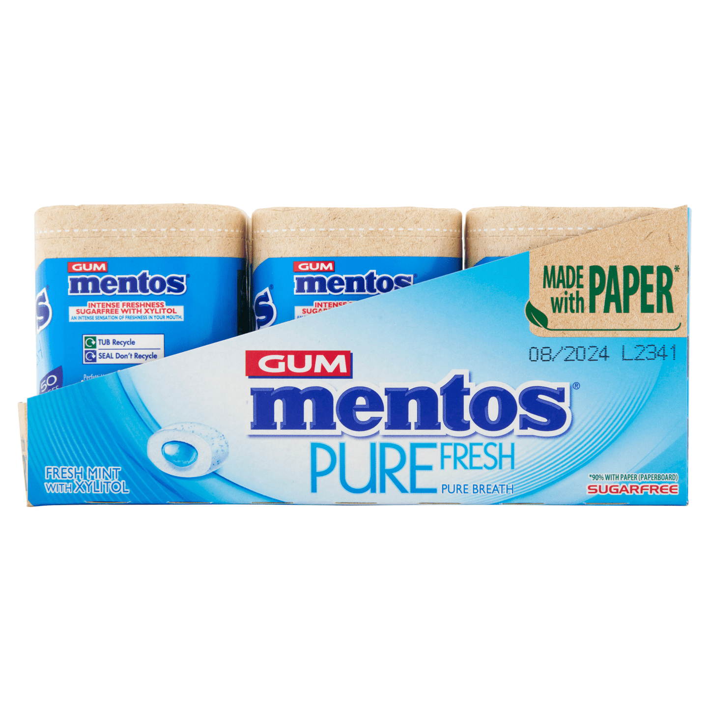 Mentos Gum Pure Fresh Fresh Mint 50 Pieces 100g - UK Food & Drink - 80815310