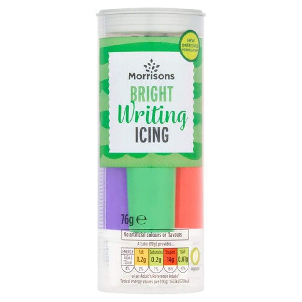 Morrisons Bright Writing Icing 76g - UK Food & Drink - 5010251522553