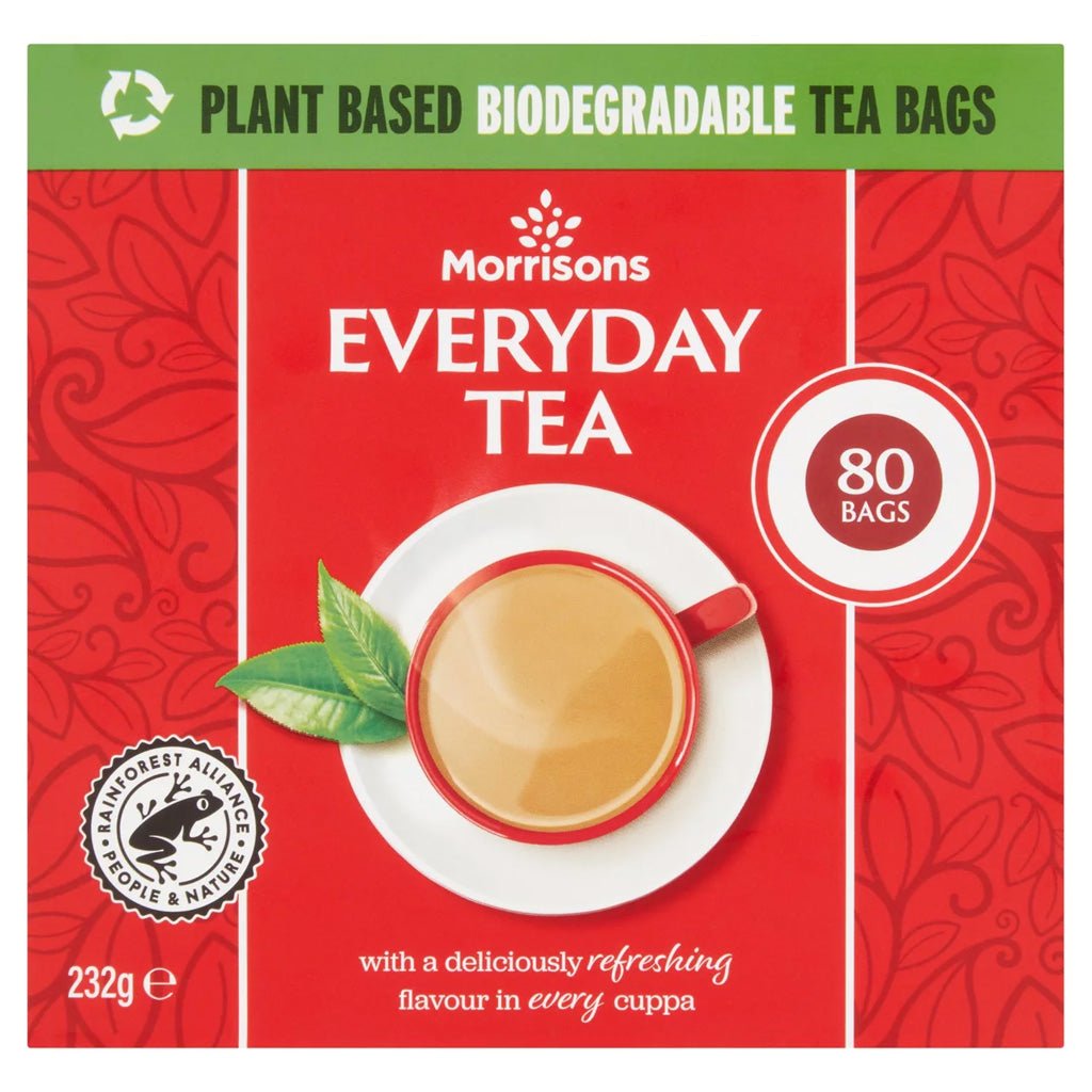 Morrisons Everyday Tea 80 Tea Bags 232g - UK Food & Drink - 5010525151854