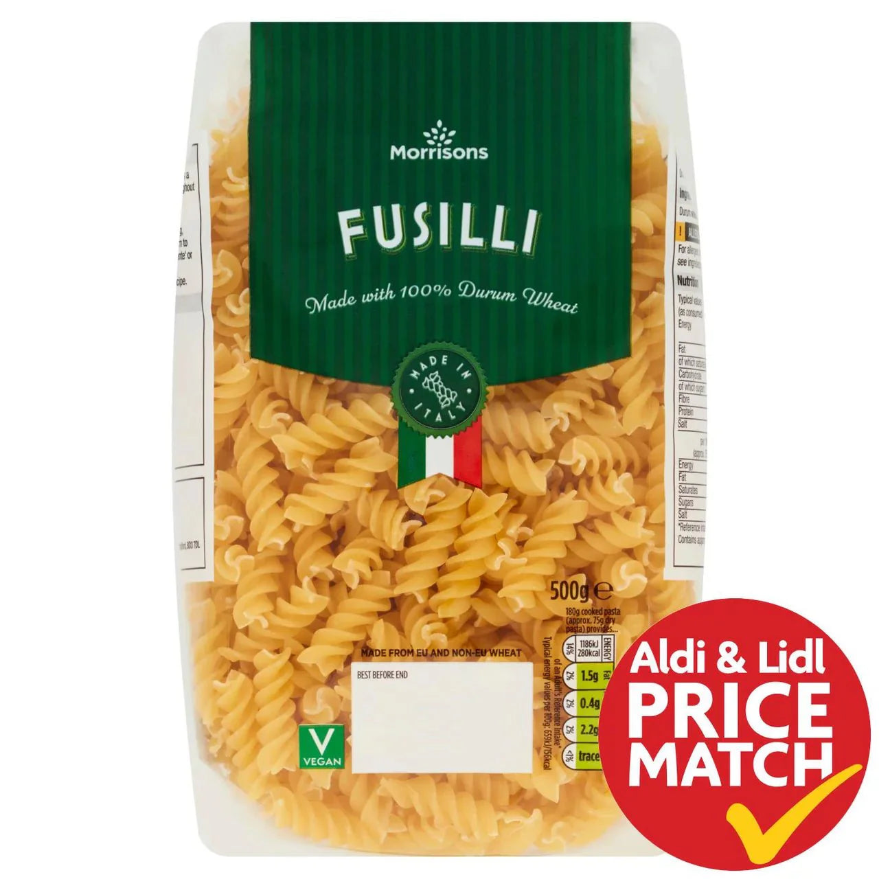 Morrisons Fusilli 500g - UK Food & Drink - 5010251460763