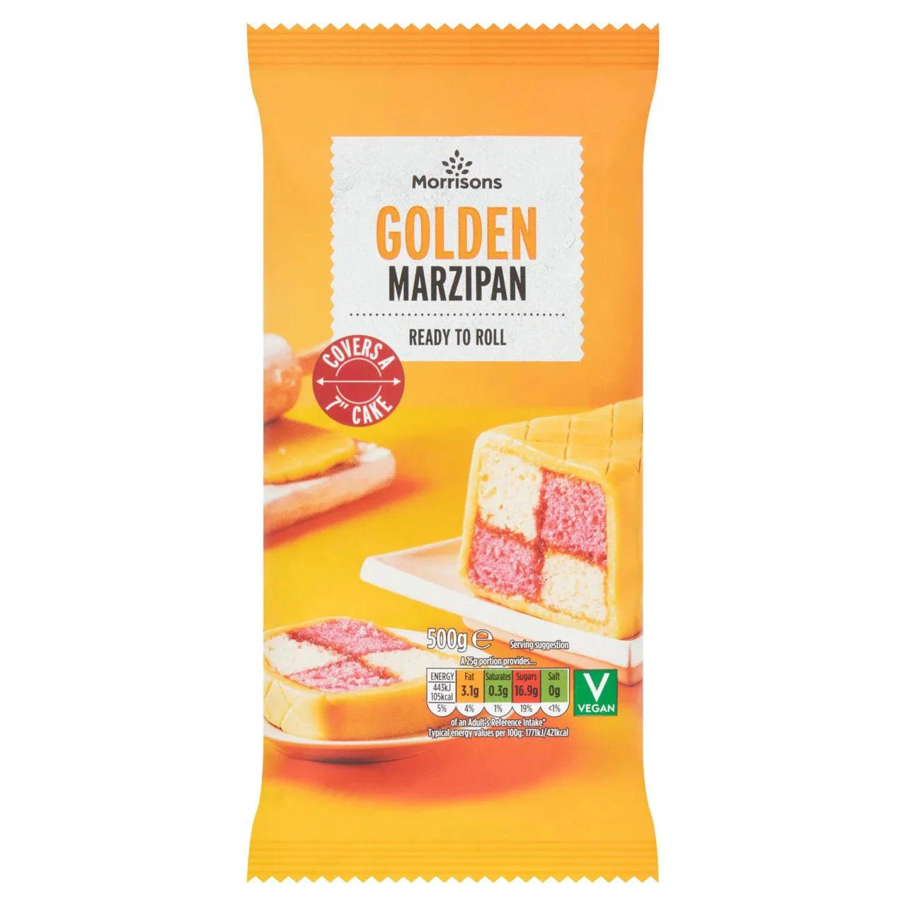 Morrisons Golden Marzipan 500G - UK Food & Drink - 5010251952909