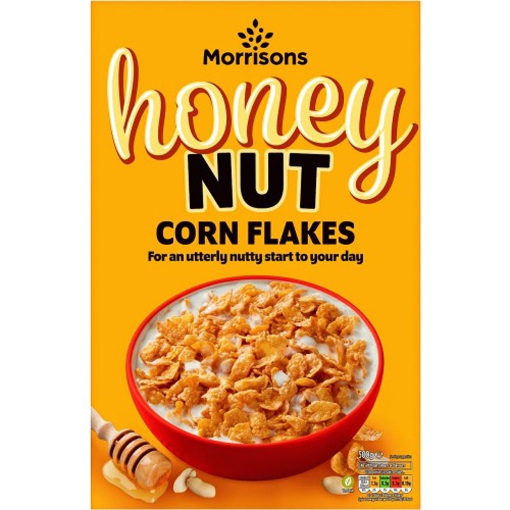 Morrisons Honey Nut Cornflakes 500g - UK Food & Drink - 5010251797067
