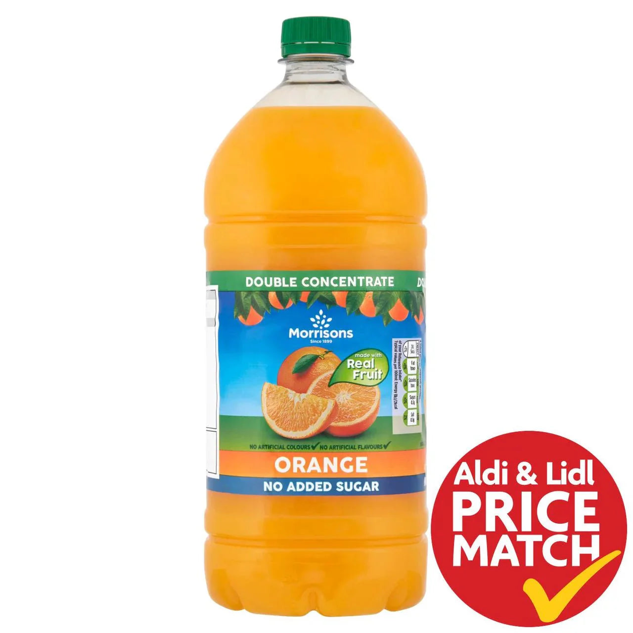 Morrisons Orange Squash No Added Sugar 1.5 litre - UK Food & Drink - 5010251623403