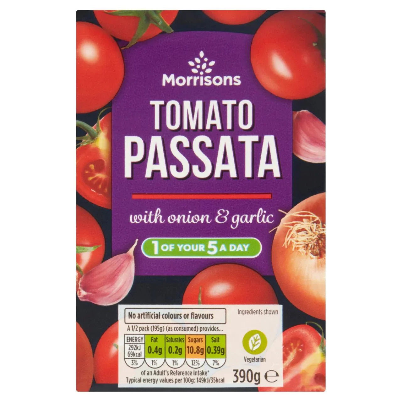 Morrisons Passata With Onion & Garlic 390g - UK Food & Drink - 5010251614579