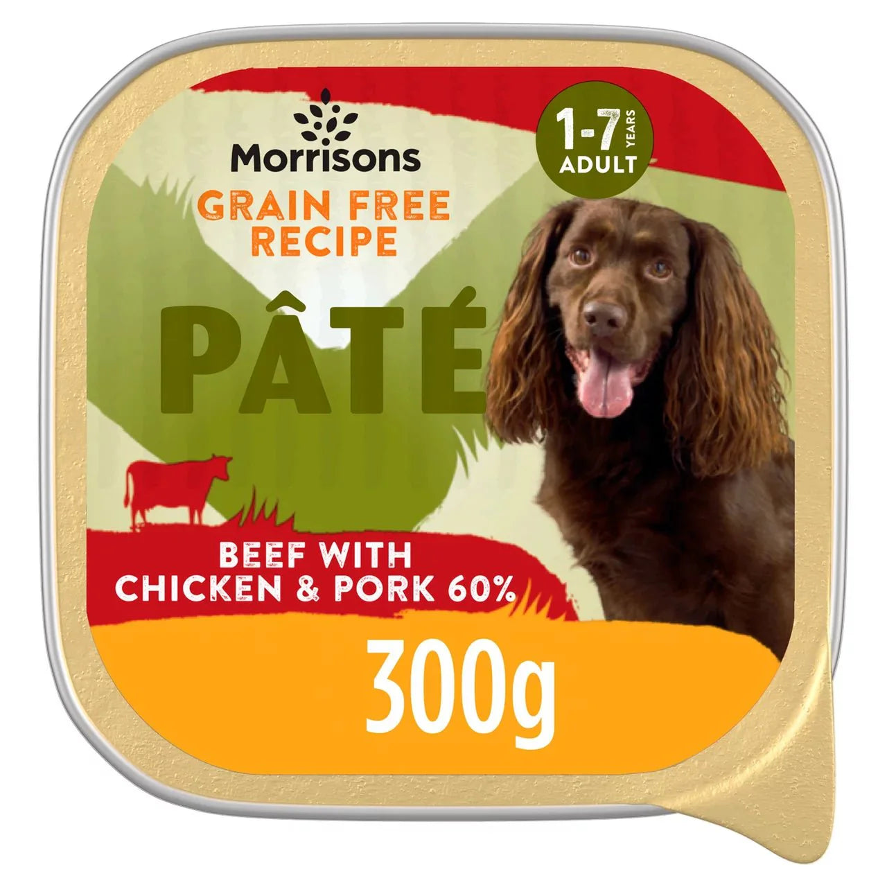 Morrisons Premium Pate With Beef & Chicken For Adult Dogs 300g - UK Food & Drink - 5010251961857