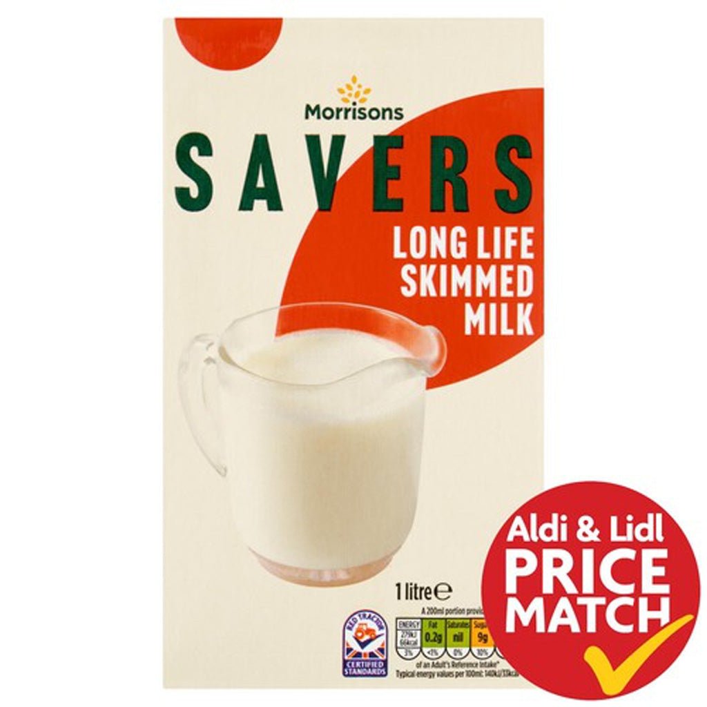 Morrisons Savers UHT Milk 1 litre - UK Food & Drink - 5010251301196