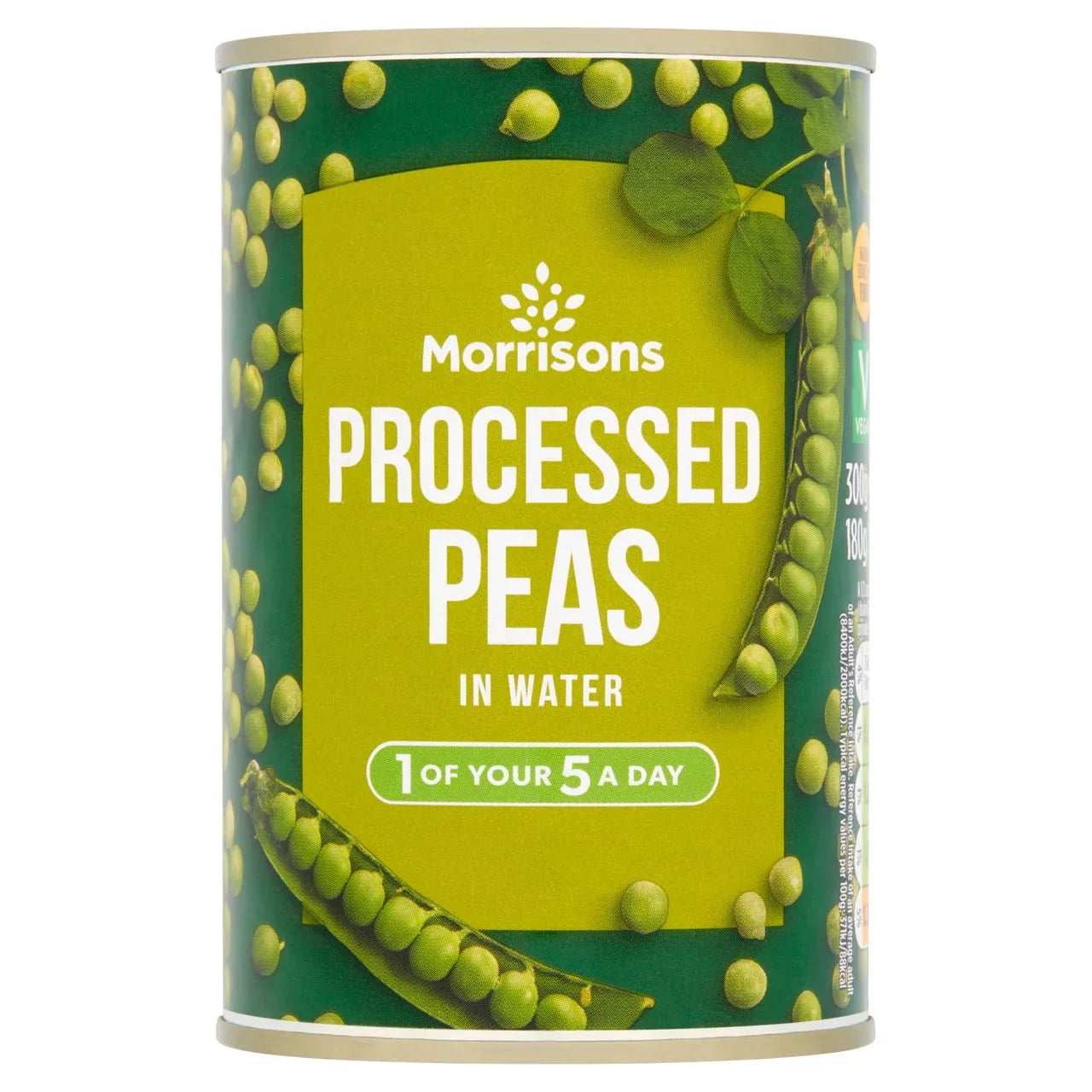 Morrisons Small Processed Peas In Water 300g - UK Food & Drink - 5010251958079