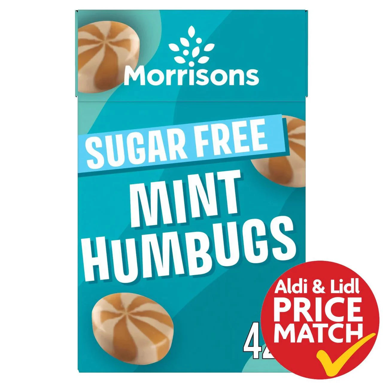 Morrisons Sugar Free Mint Humbugs 42g - UK Food & Drink - 5010251906735