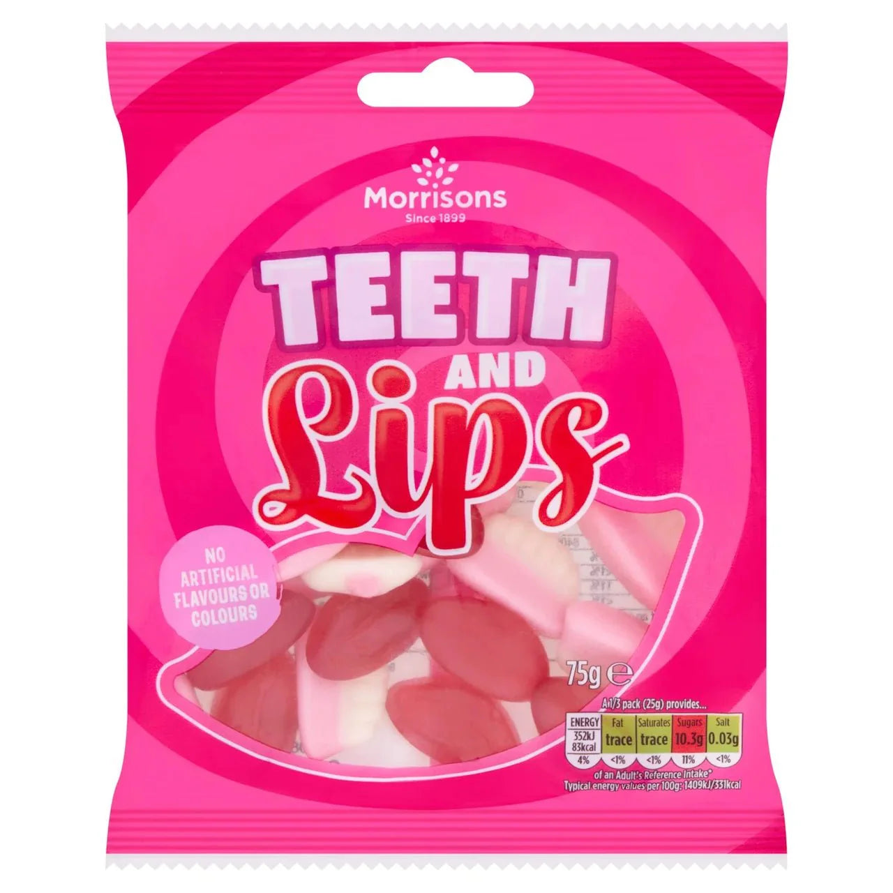 Morrisons Teeth & Lips 75g - UK Food & Drink - 5010251714439