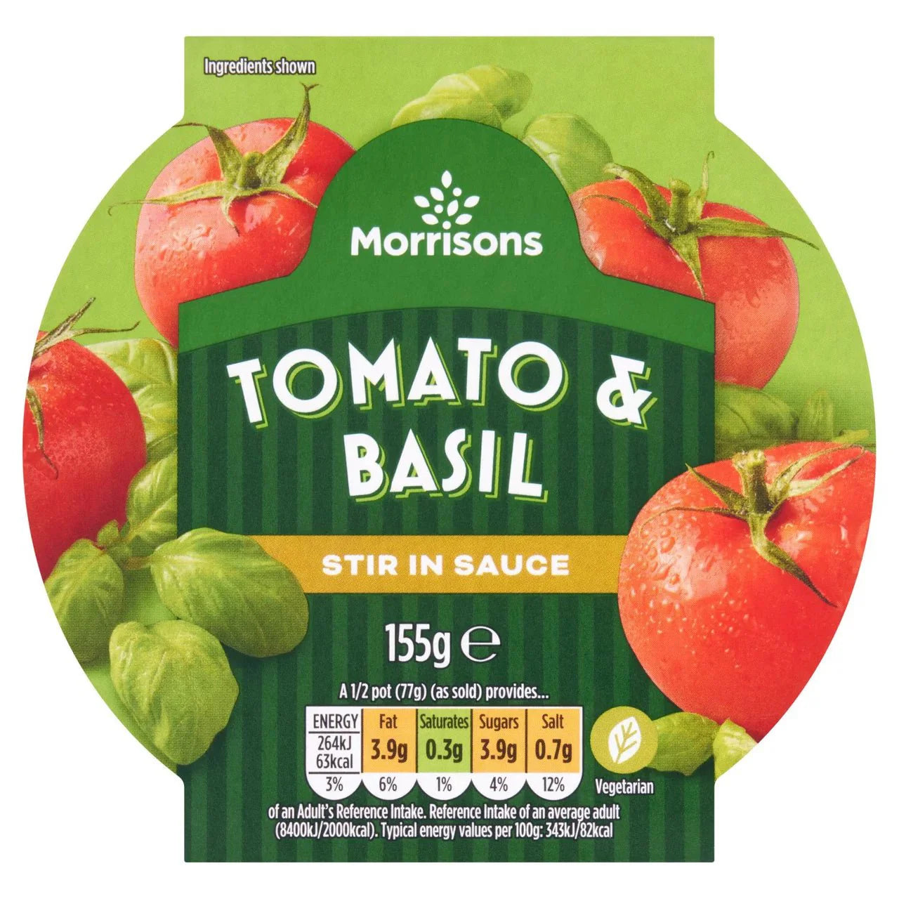 Morrisons Tomato & Basil Stir in Sauce 155g - UK Food & Drink - 5010251587804