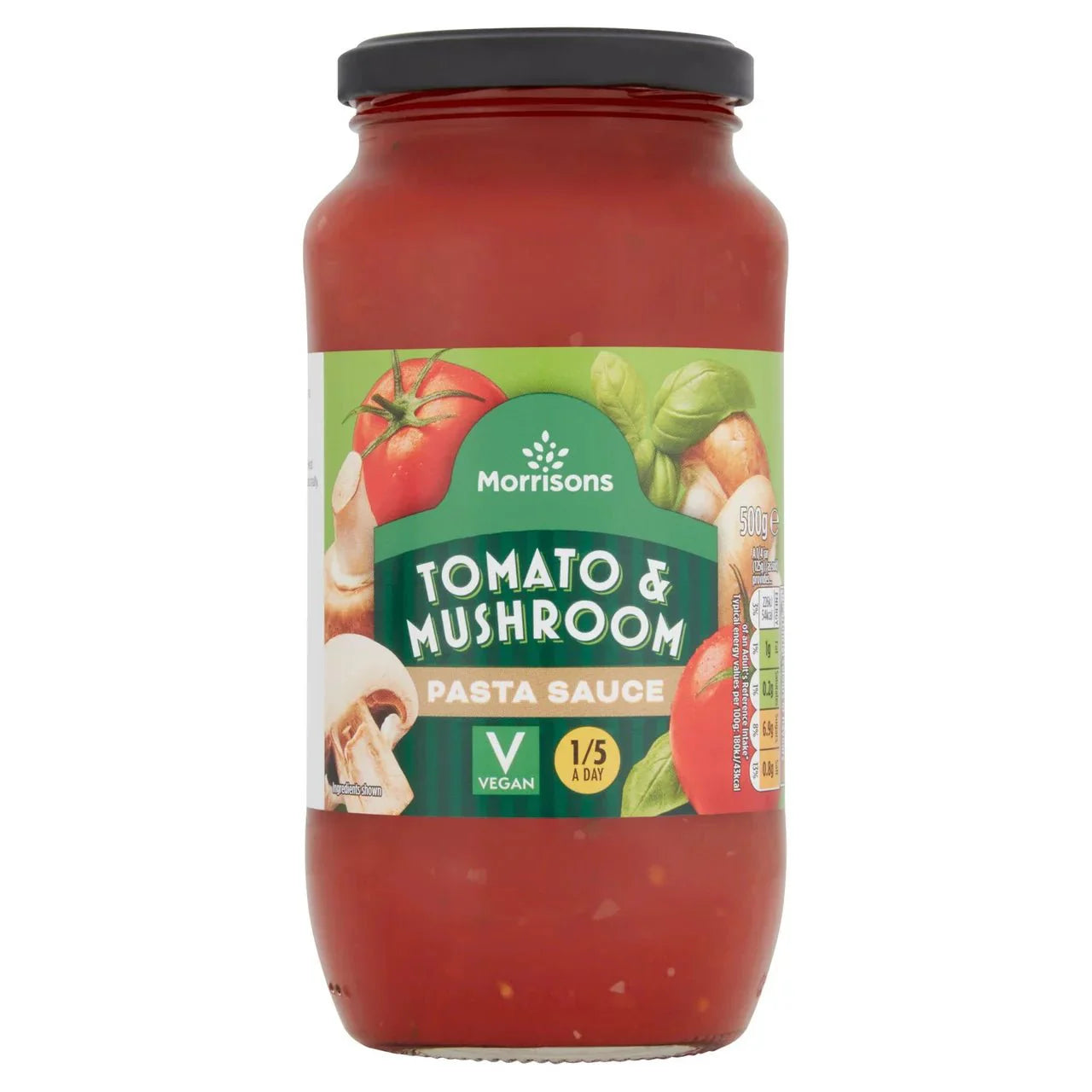 Morrisons Tomato & Mushroom Pasta Sauce 500g - UK Food & Drink - 5010251561958