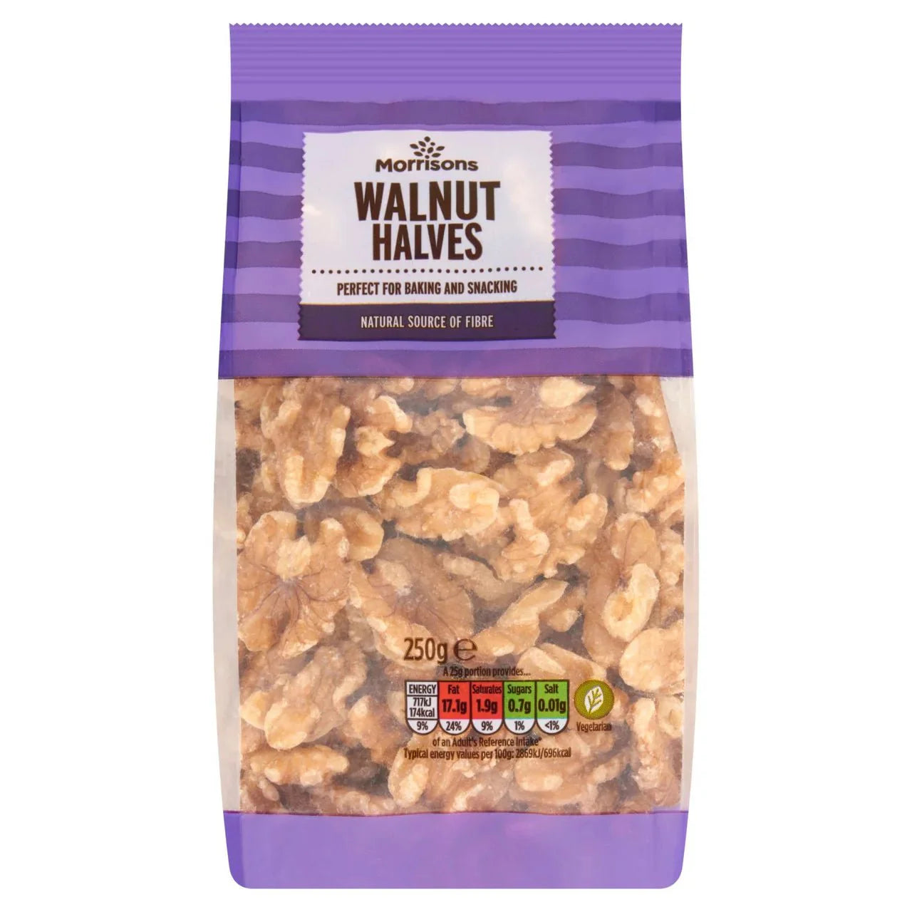 Morrisons Wholefoods Walnut Halves 250g - UK Food & Drink - 5010251554547