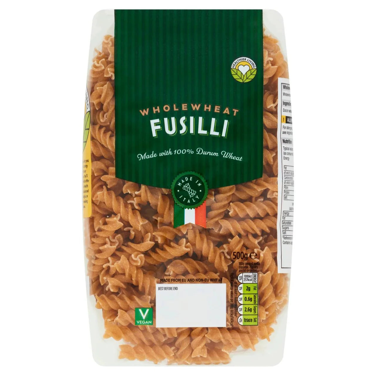 Morrisons Wholewheat Fusilli 500g - UK Food & Drink - 5010251460787