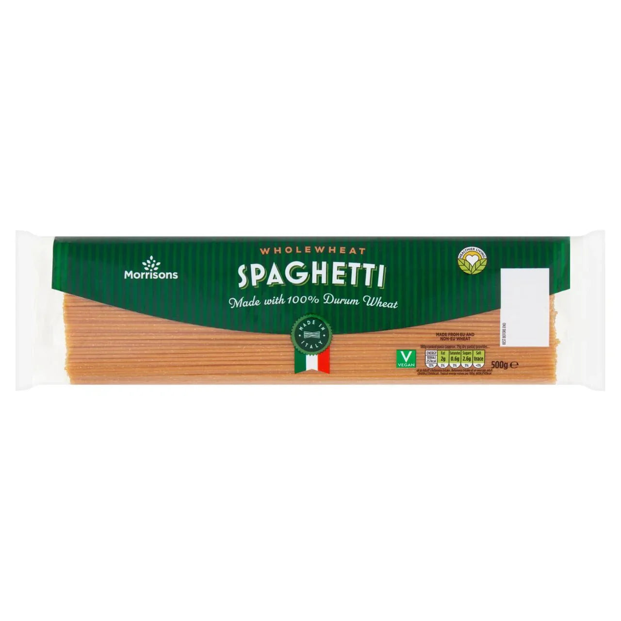 Morrisons Wholewheat Spaghetti 500g - UK Food & Drink - 5010251624066
