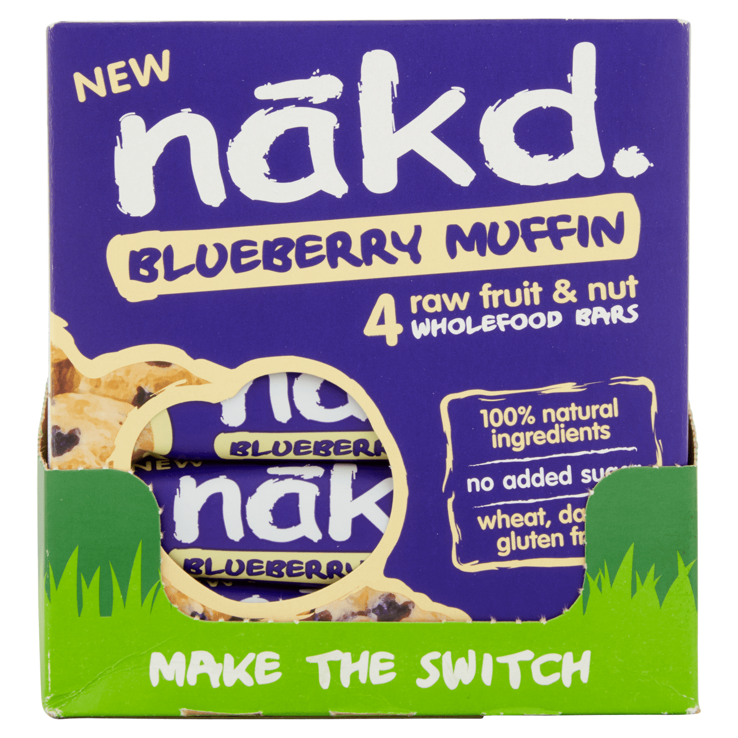 N_kd Blueberry Muffin Raw Fruit & Nut Bars 4 x 35g - UK Food & Drink - 5060088706534