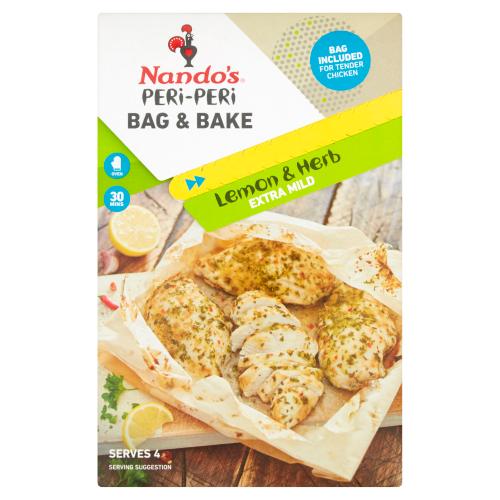 Nando's Peri - Peri Bag & Bake Lemon & Herb Extra Mild 20g - UK Food & Drink - 6003770009697