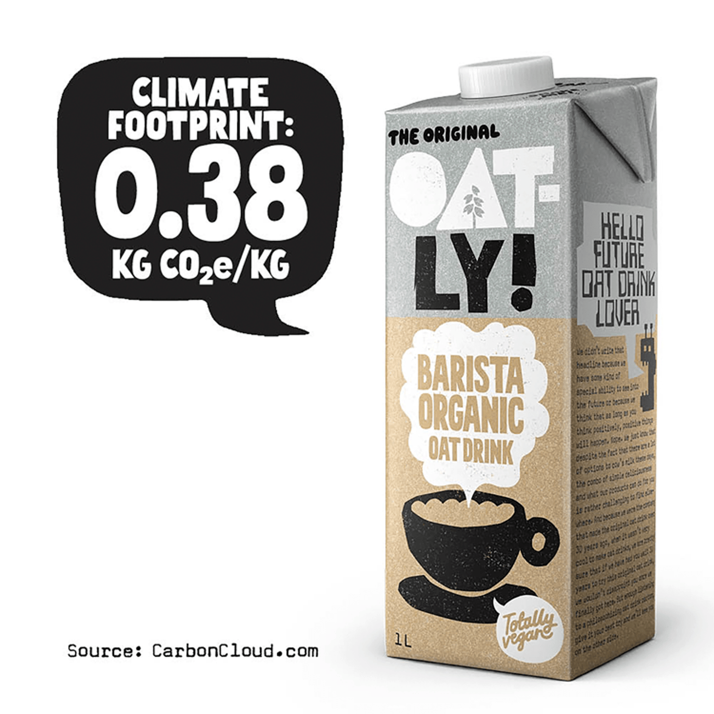 Oatly! The Original Organic Barista Oat Drink 1L - UK Food & Drink - 7394376621673