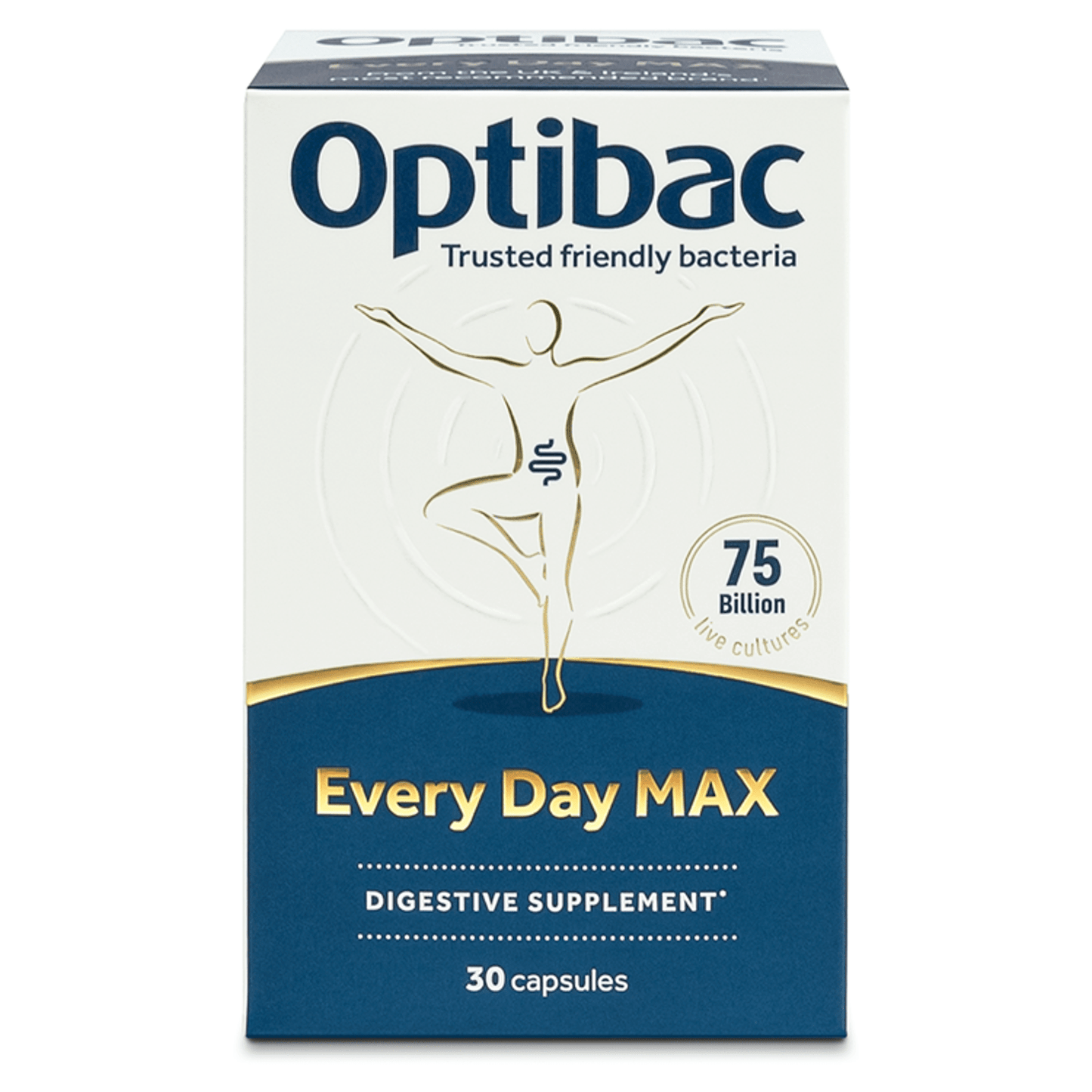 Optibac Every Day Max Digestive Supplement 30 Capsules - UK Food & Drink - 5060086610895